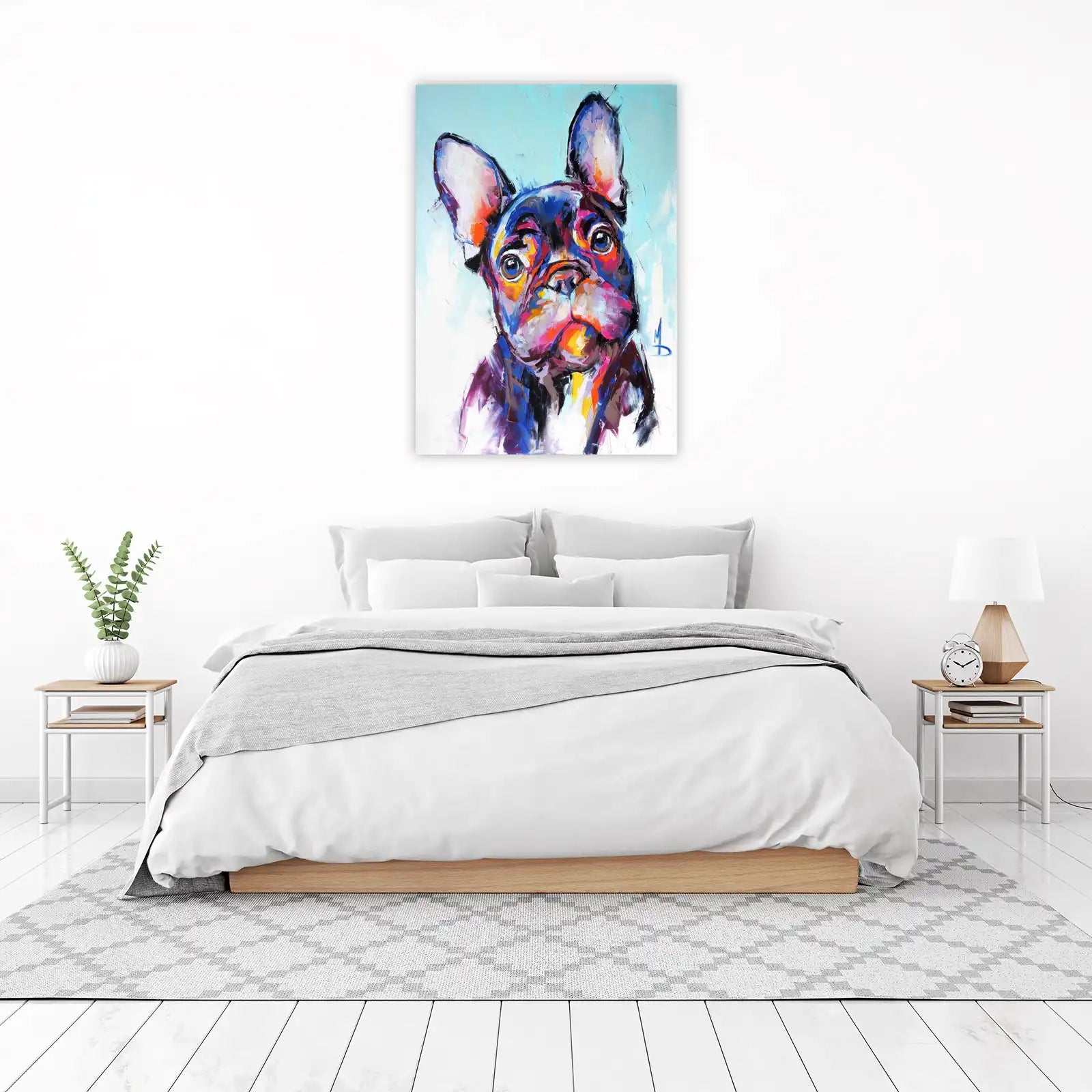 Vibrant French Bulldog Portrait Wall Art