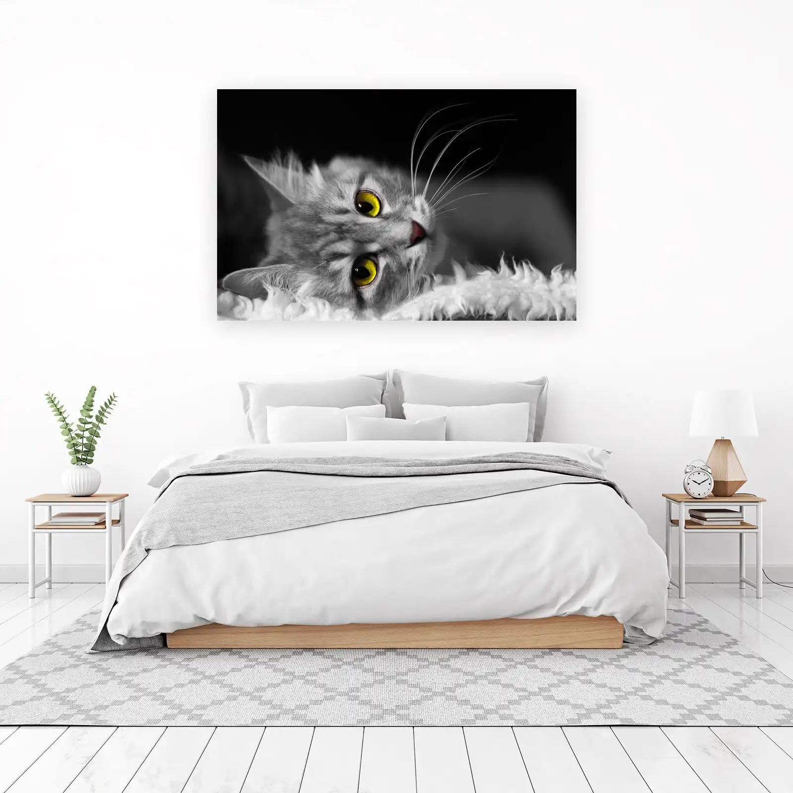 Captivating Yellow-Eyed Cat Wall Art