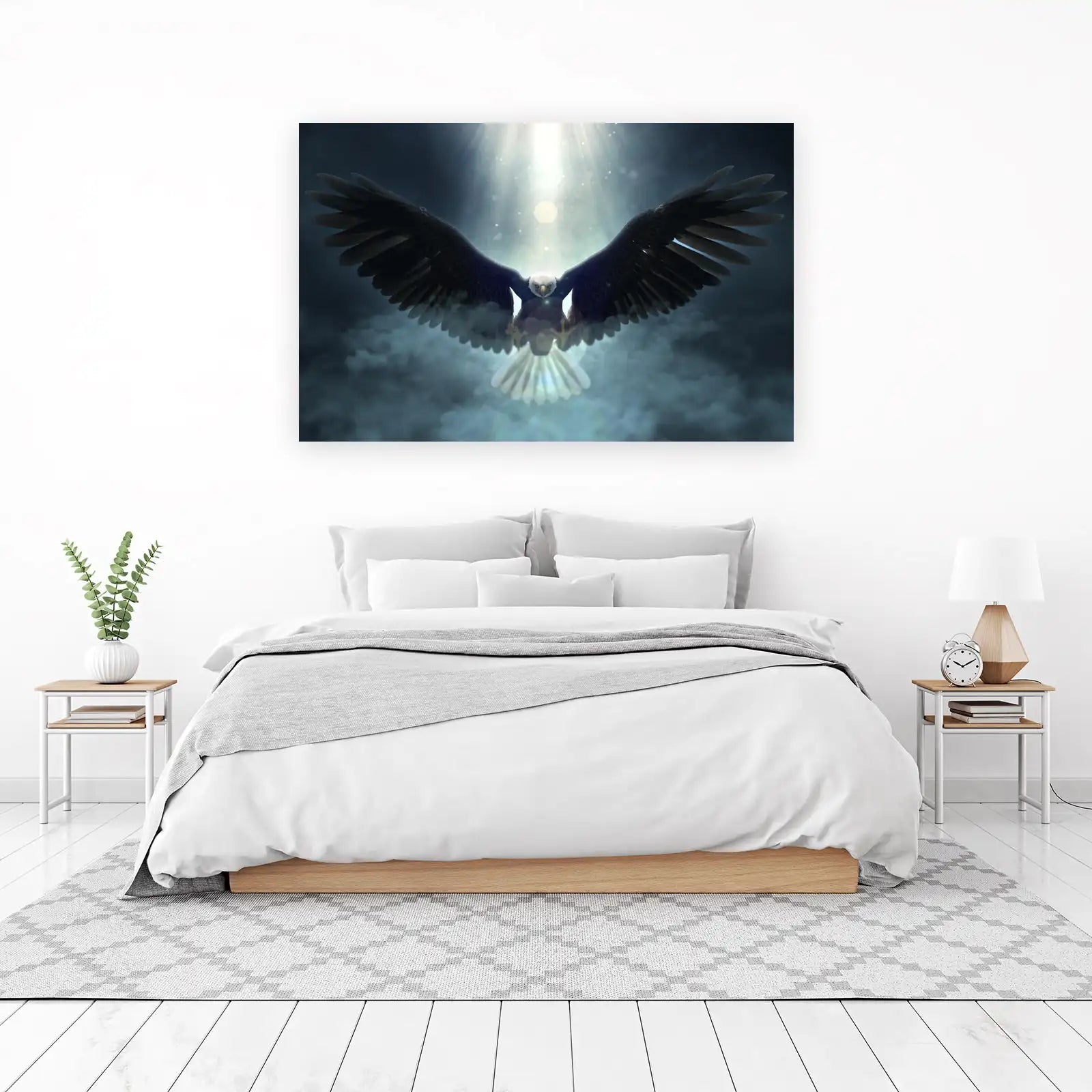 Majestic Eagle Soaring Sky Wall Art
