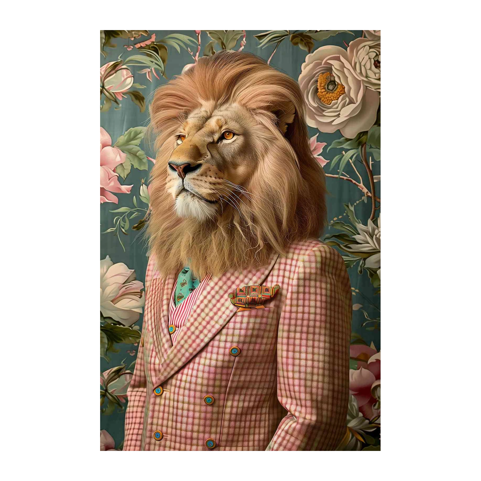 Regal Lion Portrait Wall Art