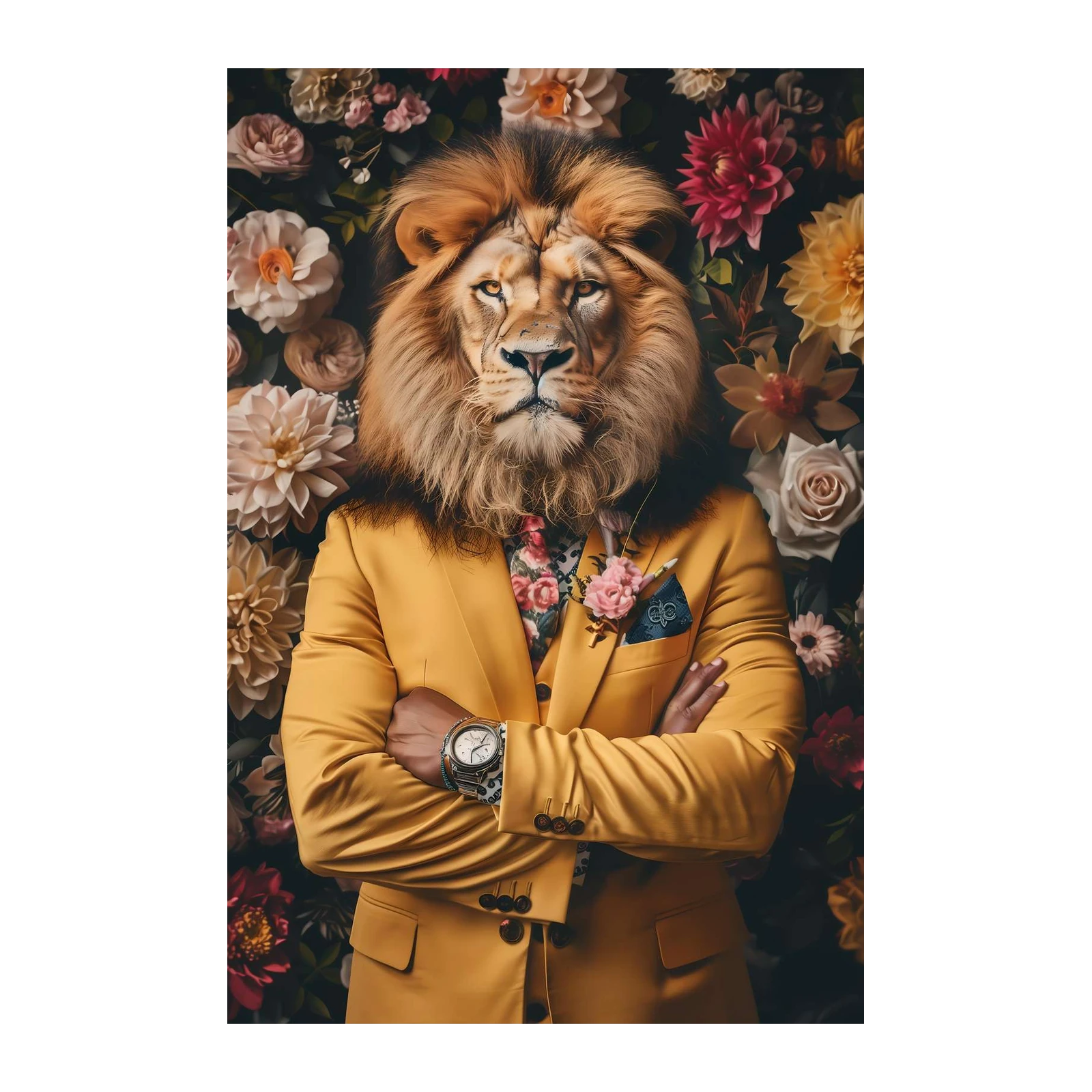 Majestic Lion Dapper Style Wall Art