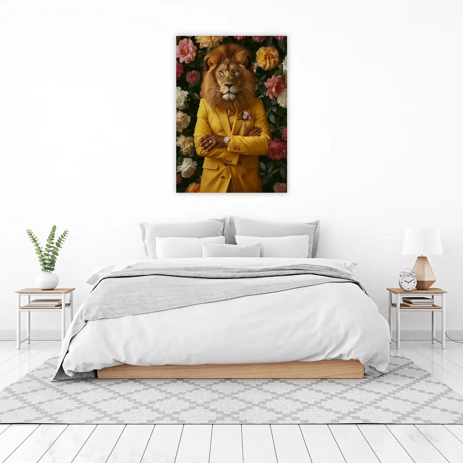 Regal Lion in Yellow Suit Wall Art