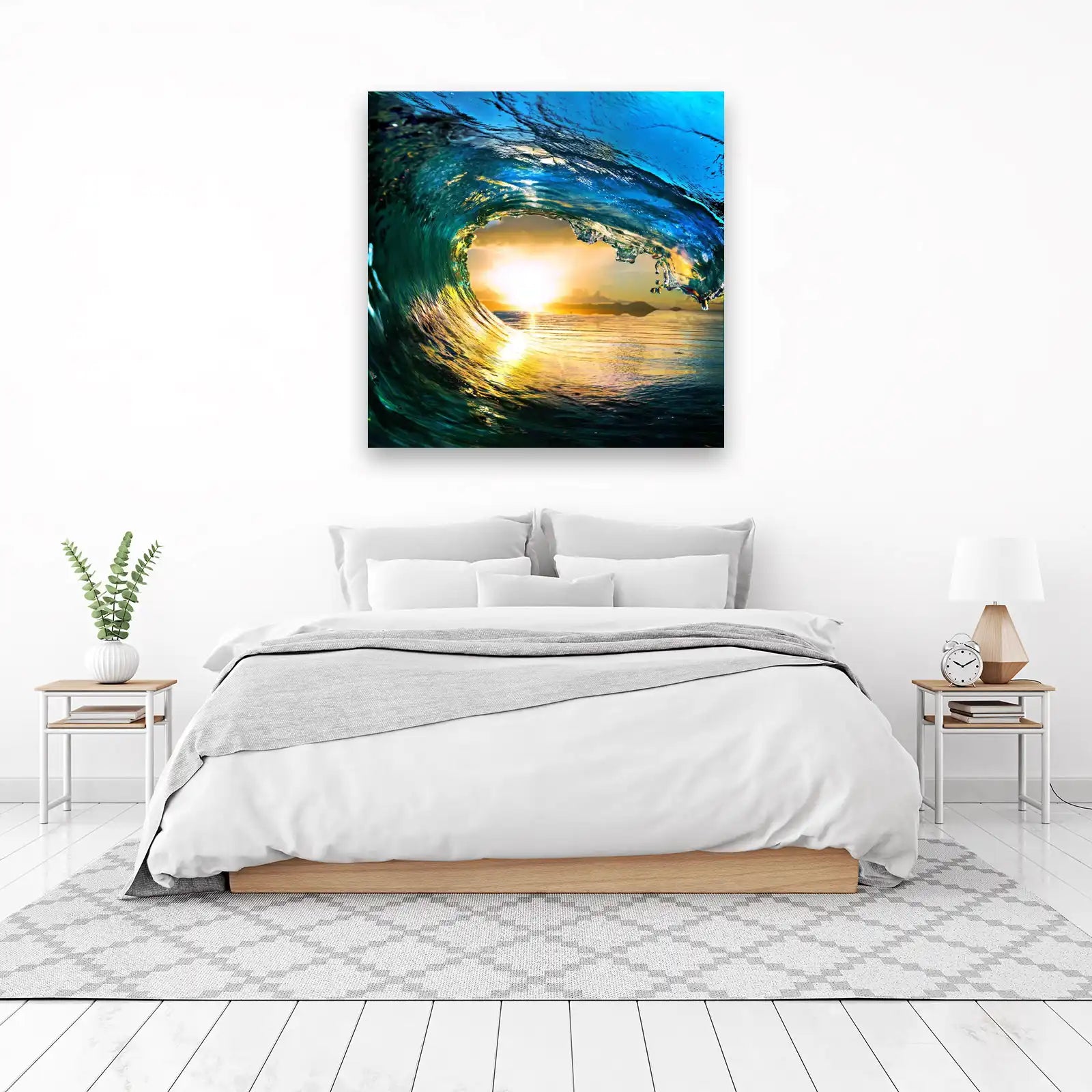 Sunrise Ocean Wave Wall Art