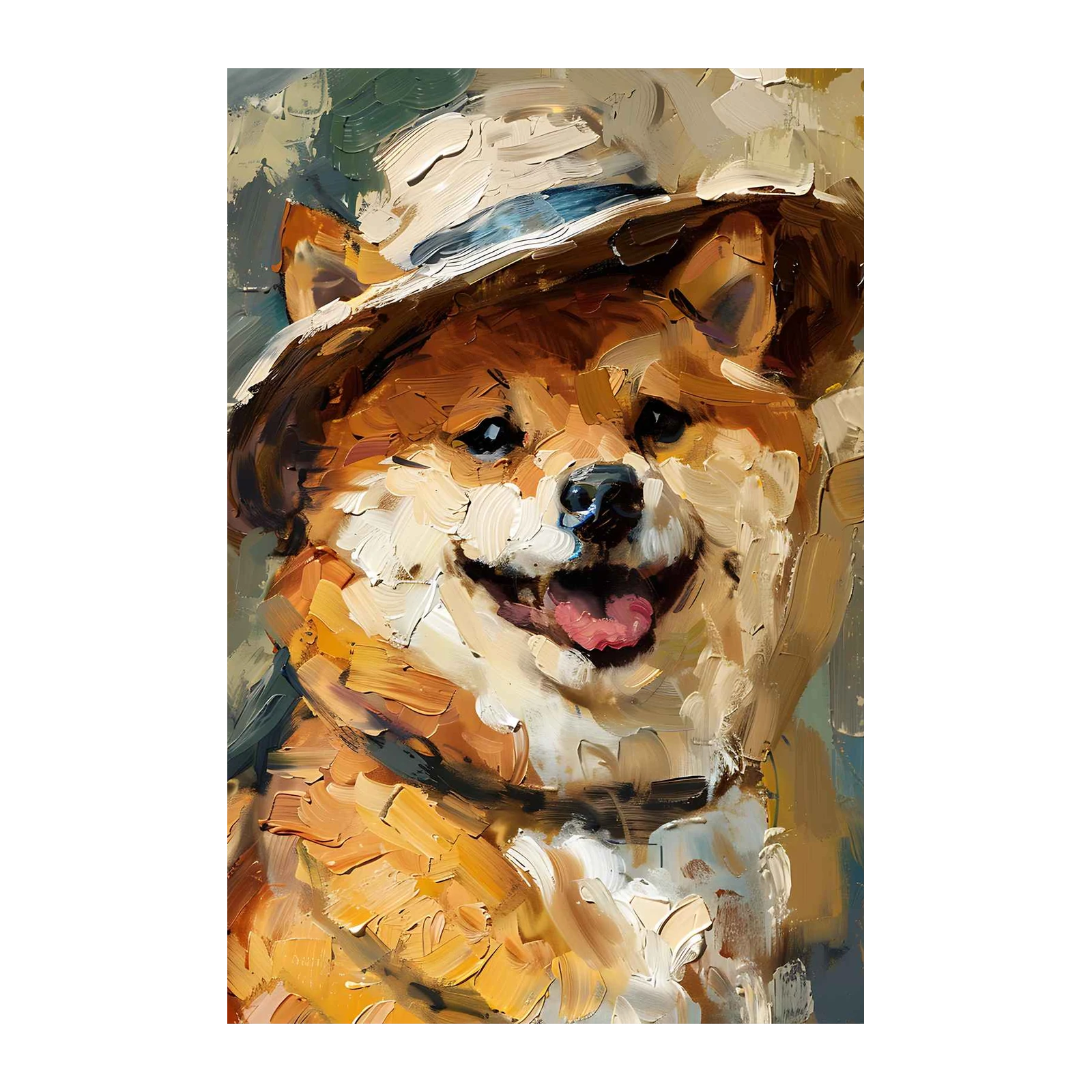 Joyful Shiba Inu Portrait Wall Art