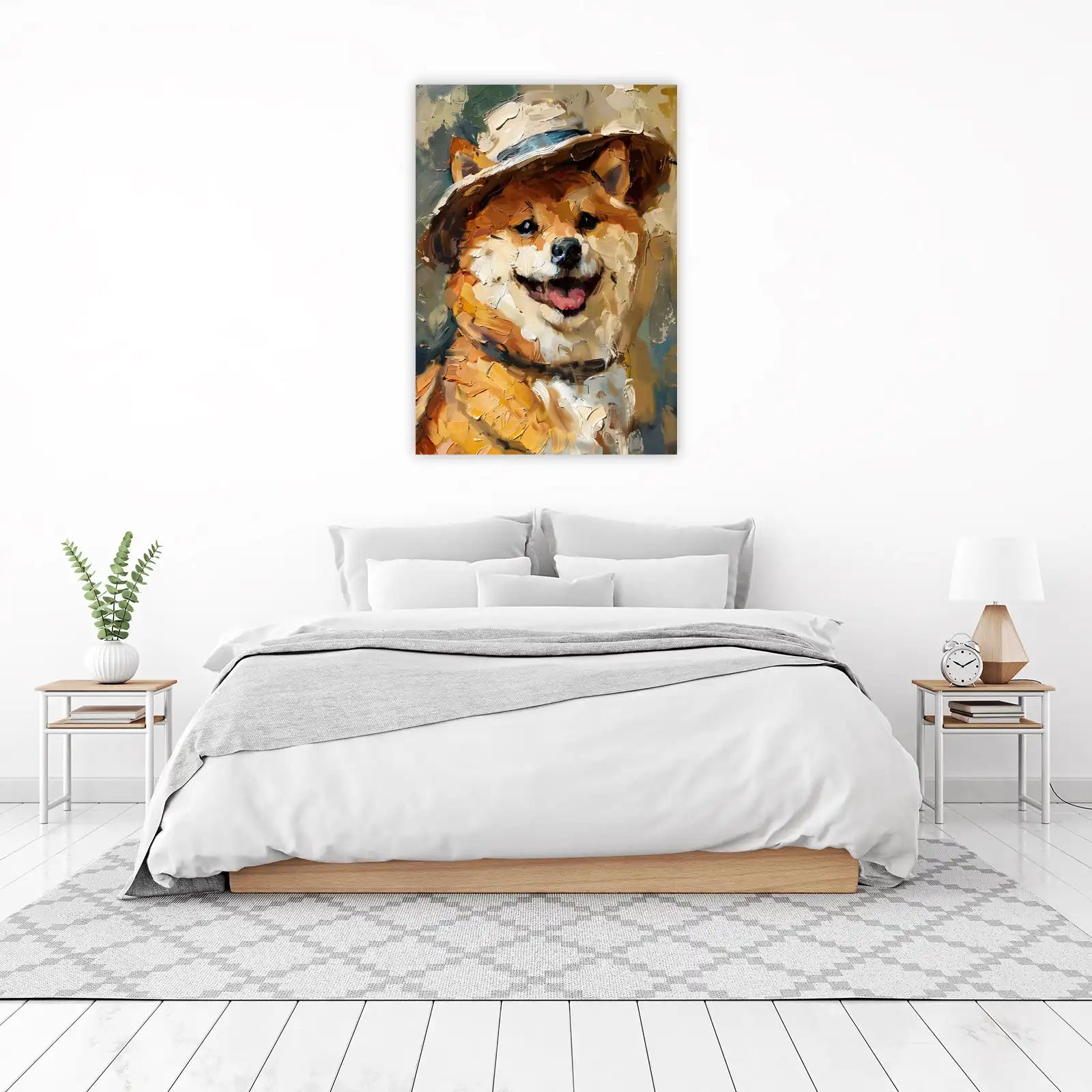 Joyful Shiba Inu Portrait Wall Art