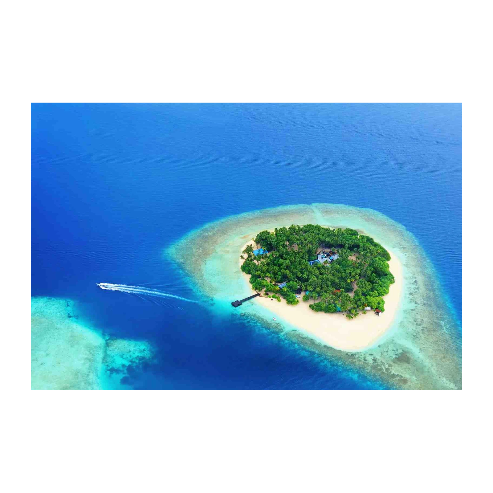 Tropical Island Paradise Aerial Wall Art
