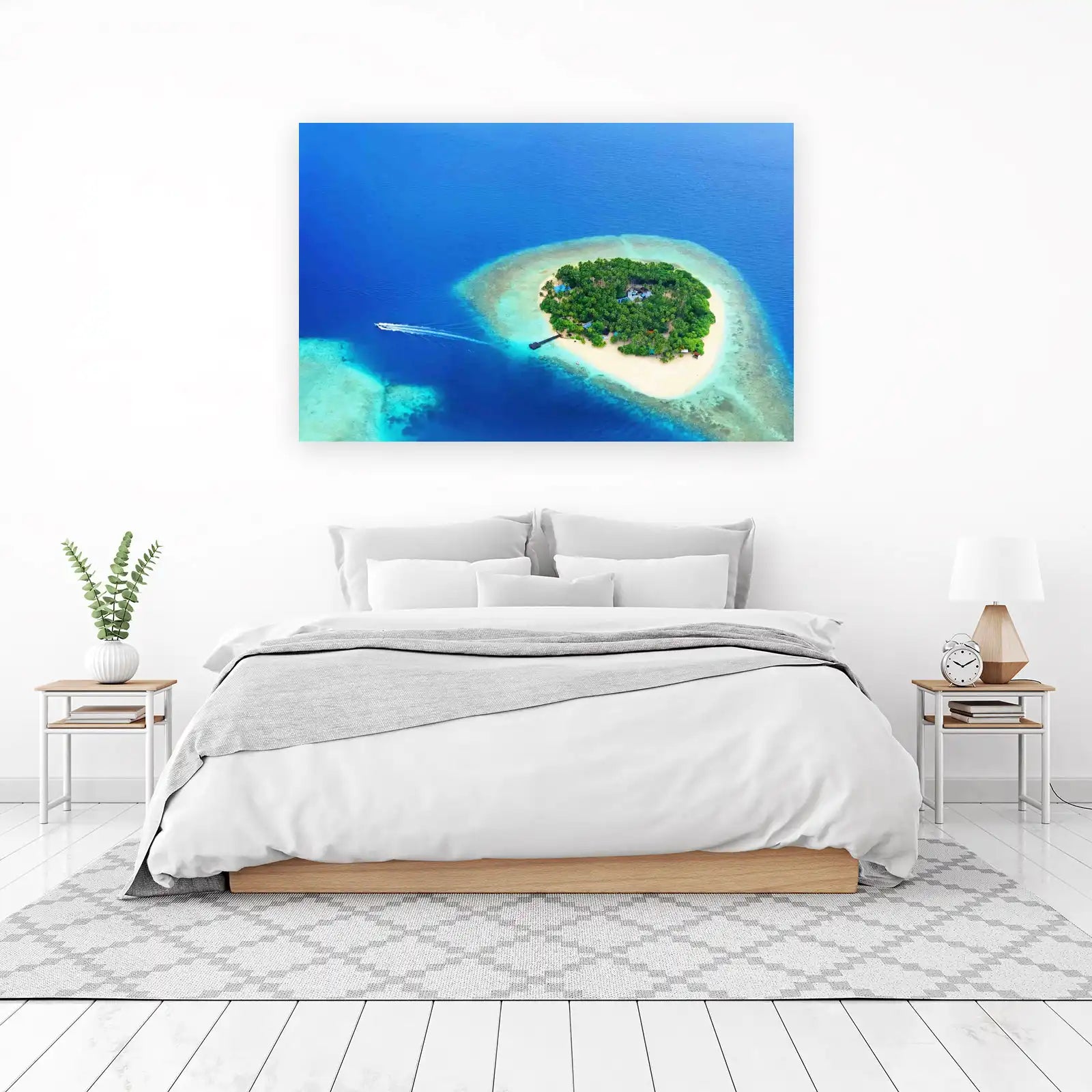 Tropical Island Paradise Aerial Wall Art