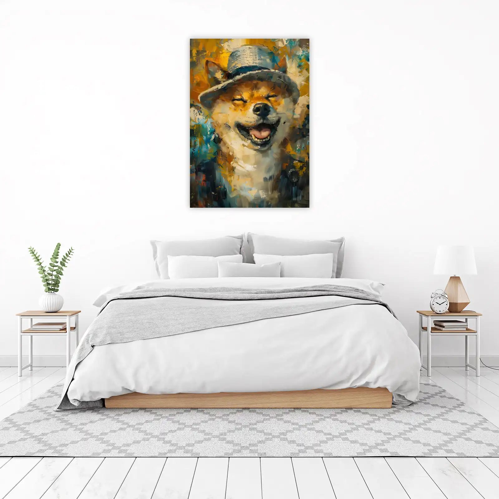 Joyful Shiba Inu Portrait Wall Art