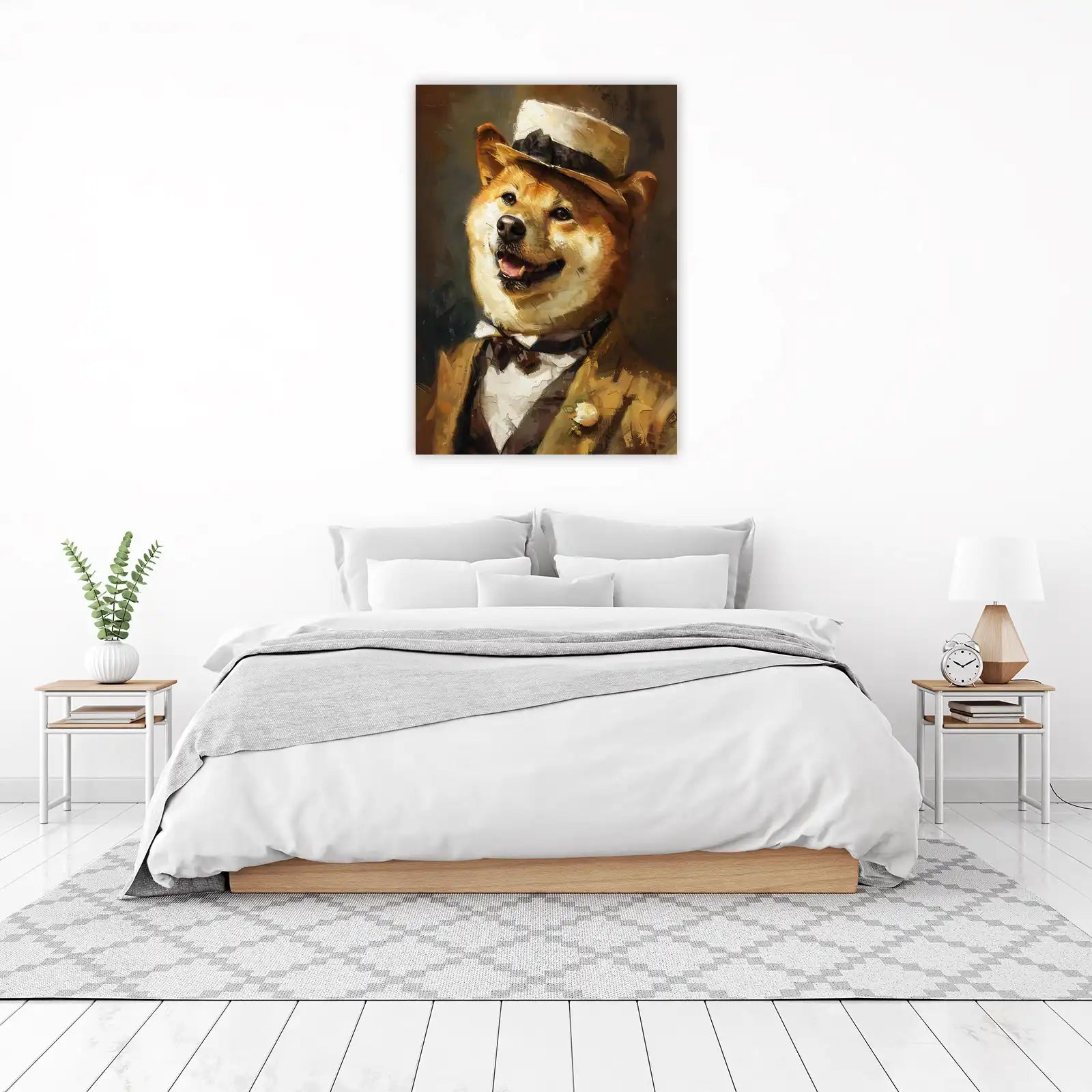 Dapper Shiba Inu Portrait Wall Art