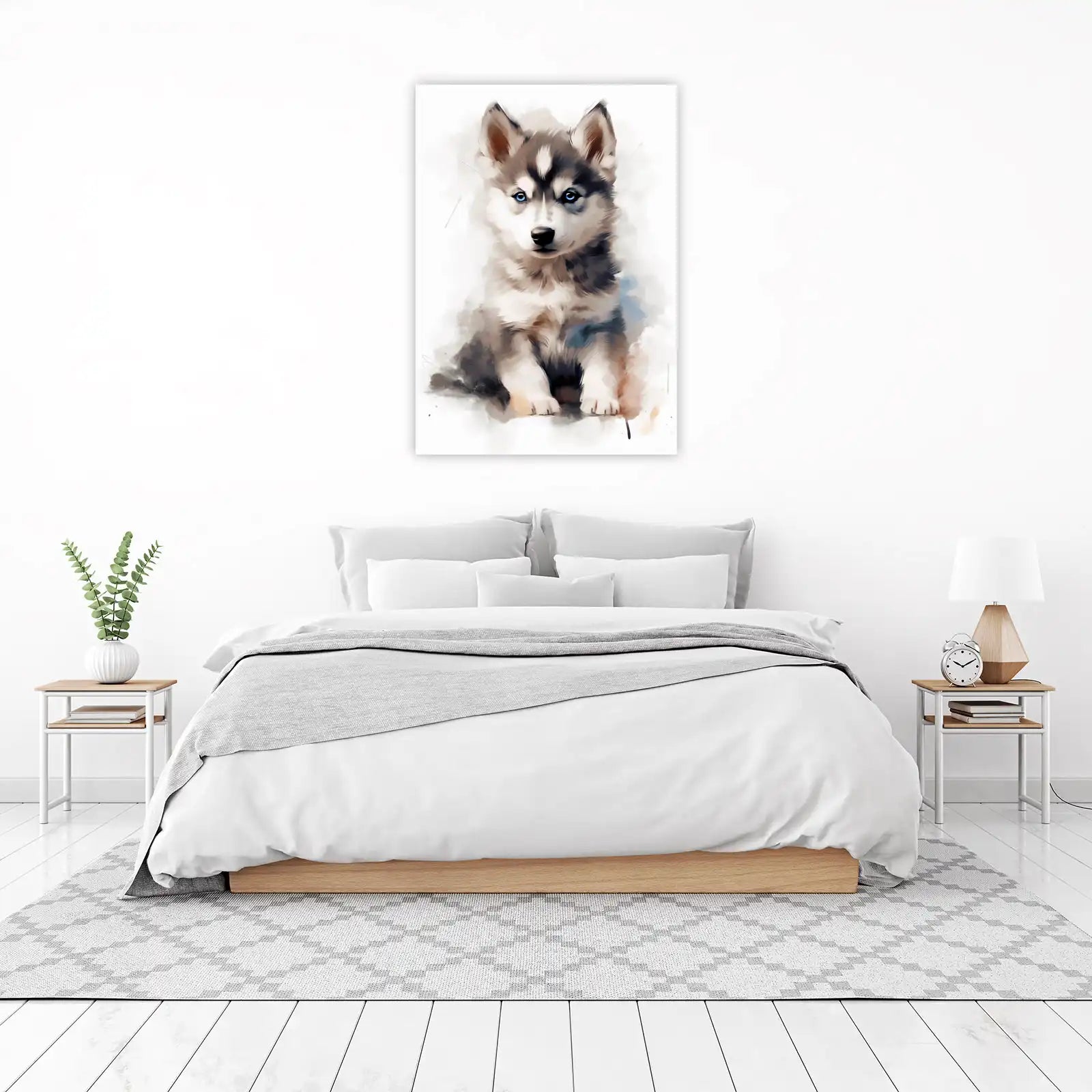 Adorable Husky Puppy "Blue Eyes" Wall Art