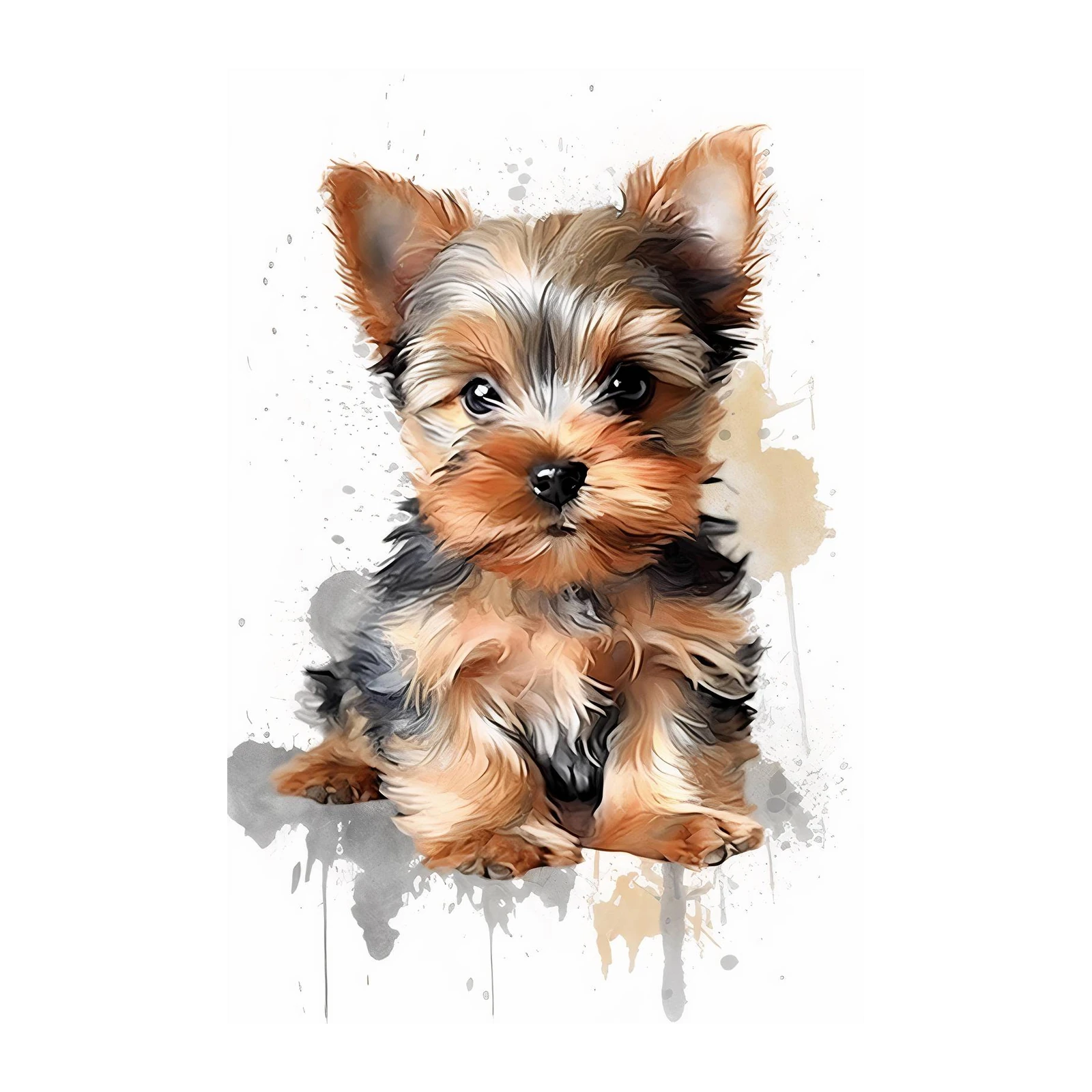 Adorable Yorkshire Terrier Puppy Art Wall Art