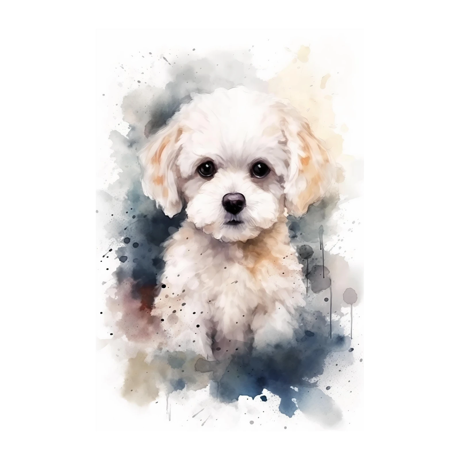 Adorable Puppy Watercolor Wall Art