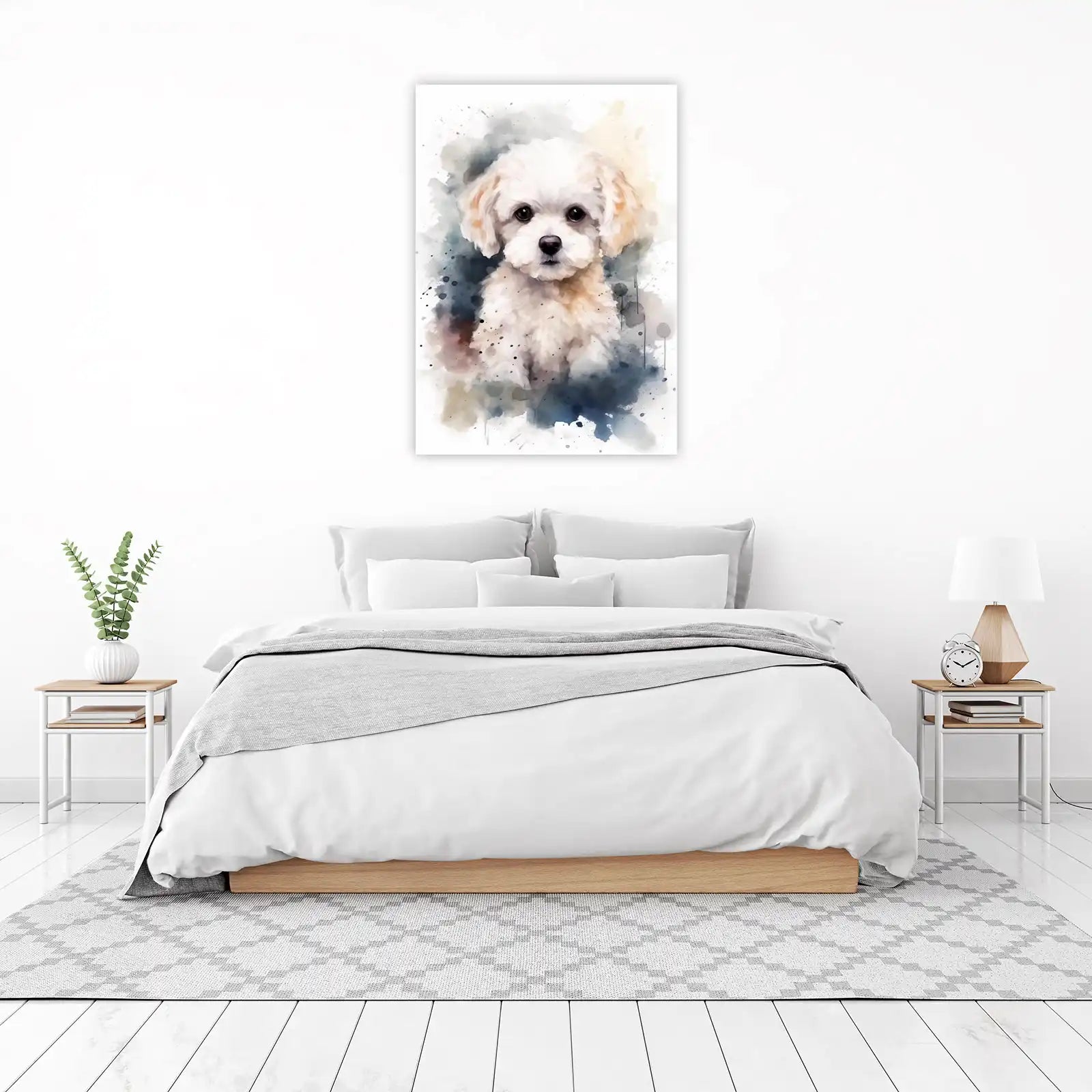 Adorable Puppy Watercolor Wall Art