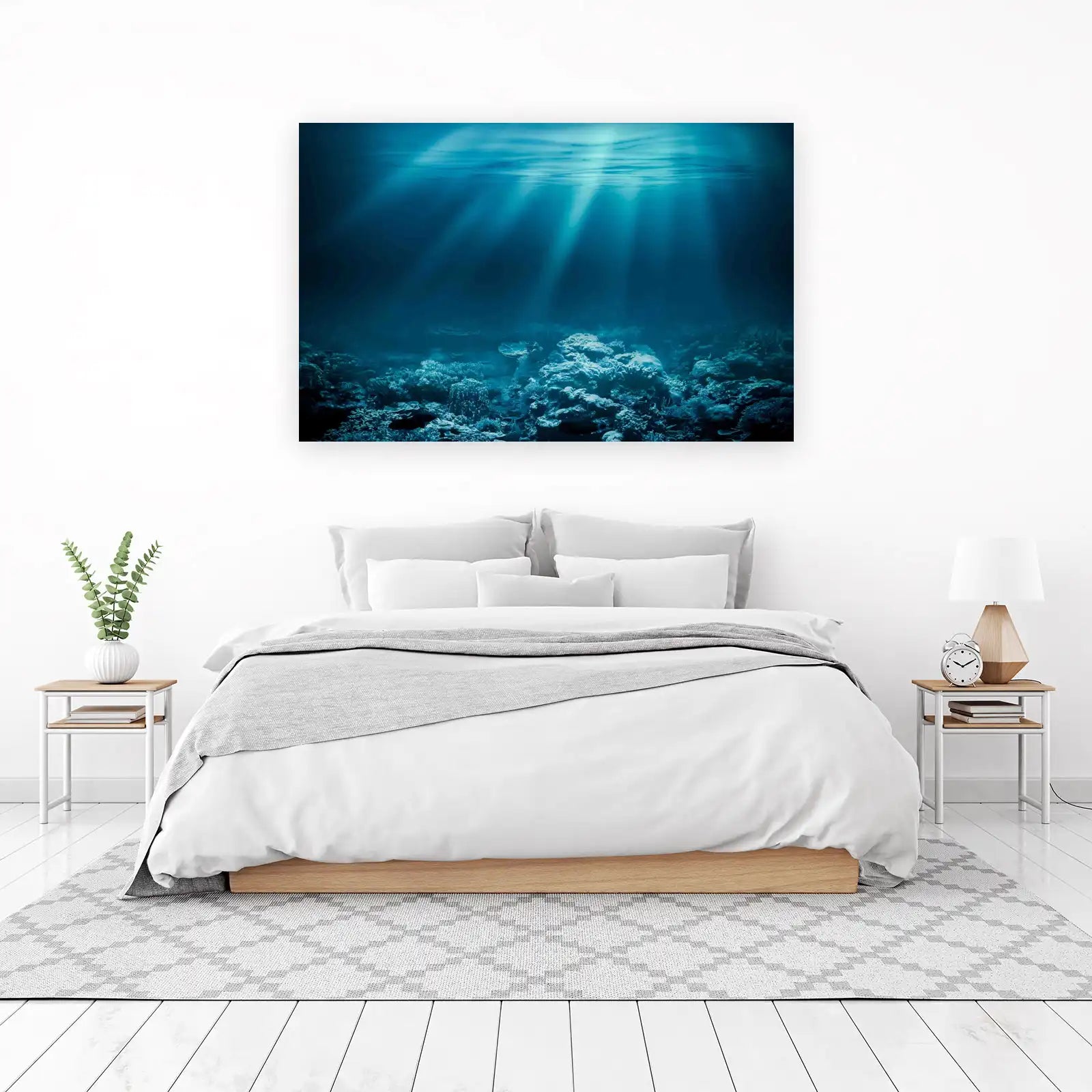 Ocean Sunbeams Coral Reef Wall Art