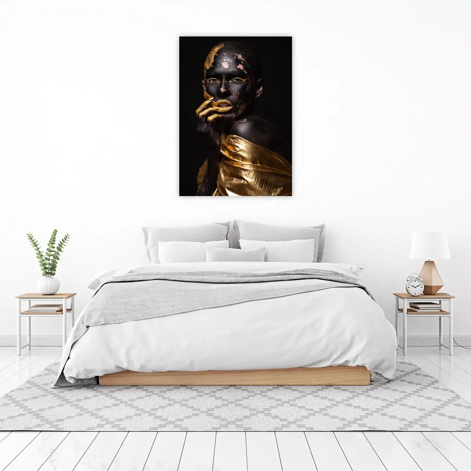 Luxurious Gold & Black Aura Wall Art