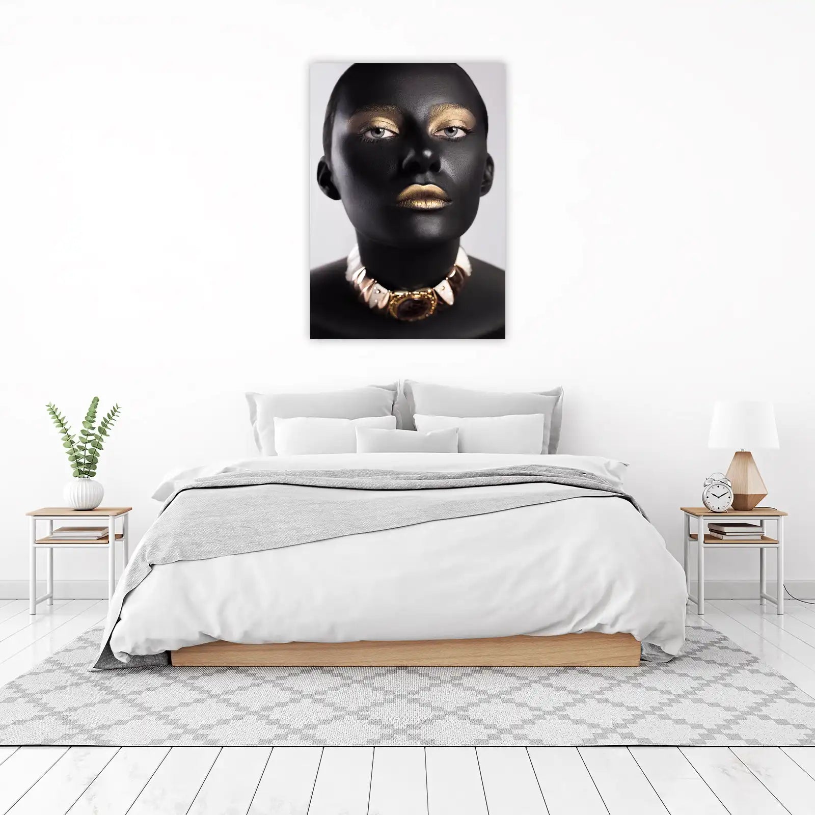 Striking Black & Gold Portrait Wall Art
