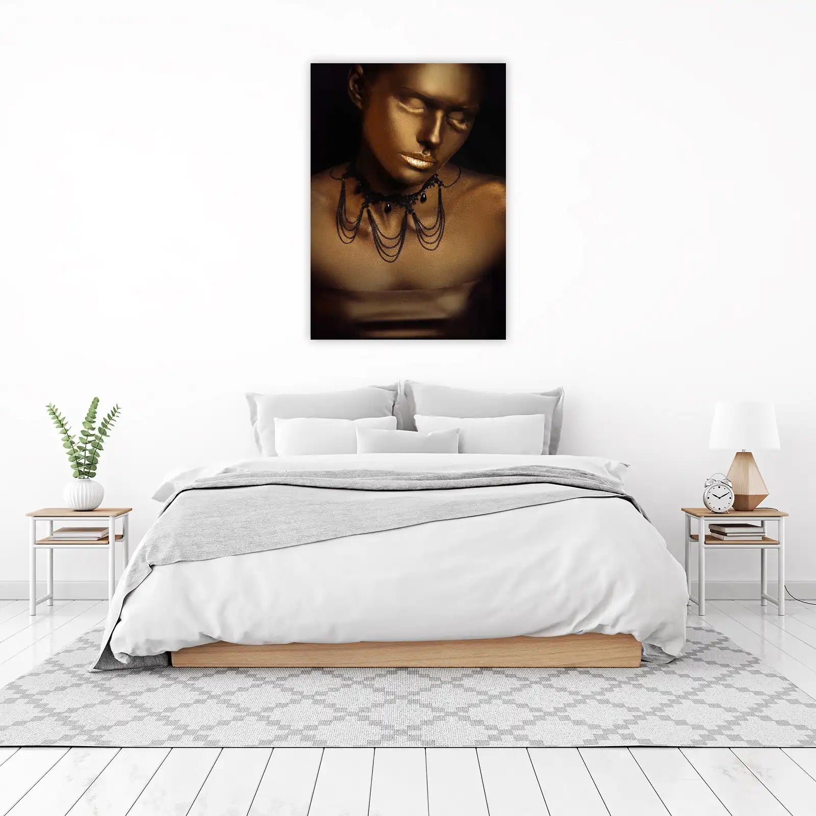 Gilded Elegance Black Choker Wall Art