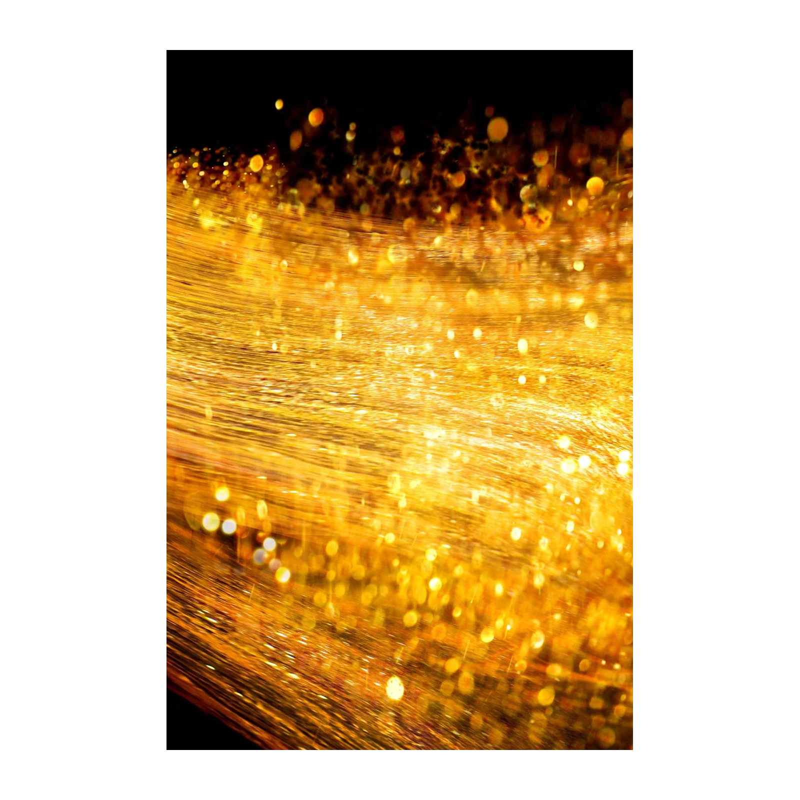 Golden Glitter Stream Wall Art