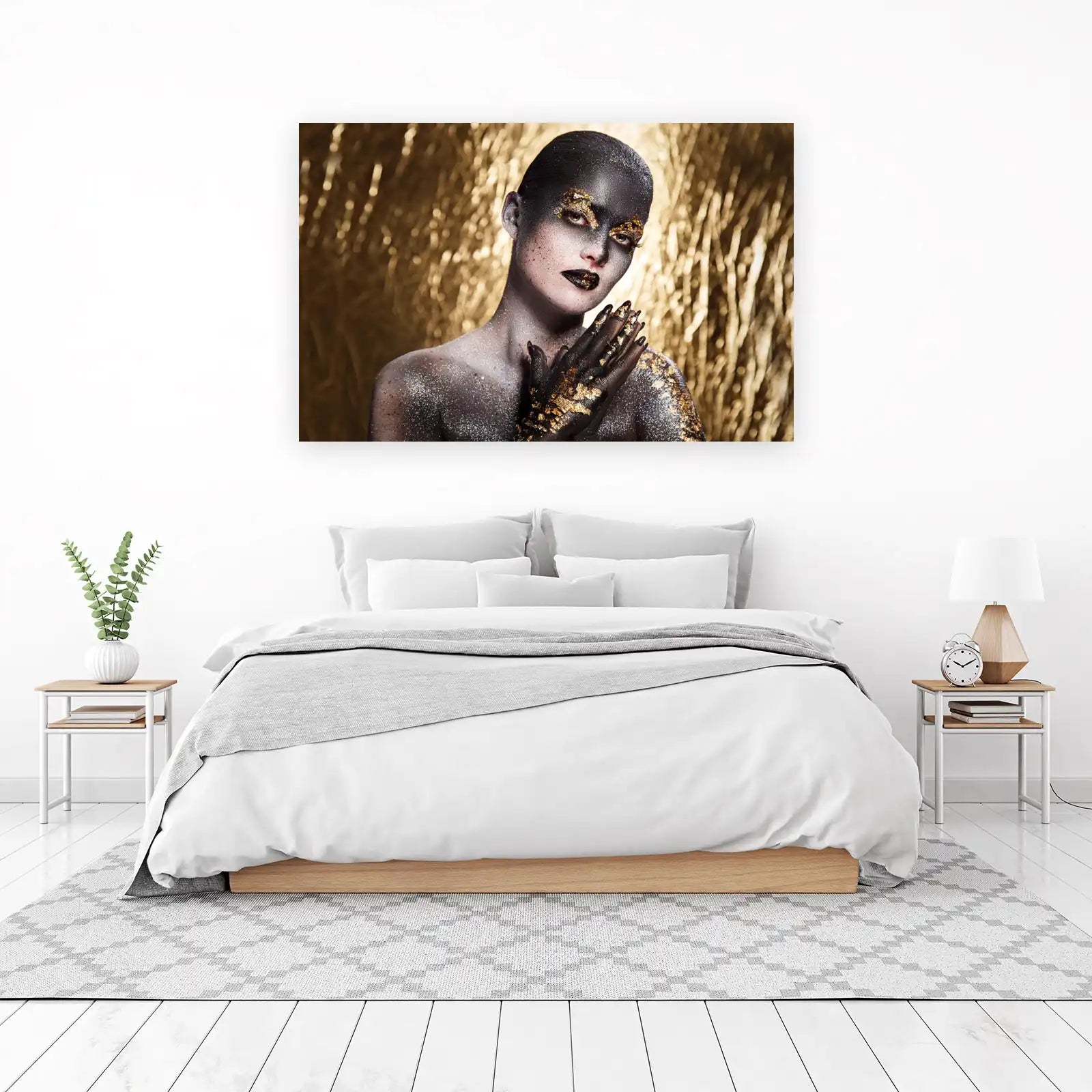 Gold & Black Glamour Portrait Wall Art