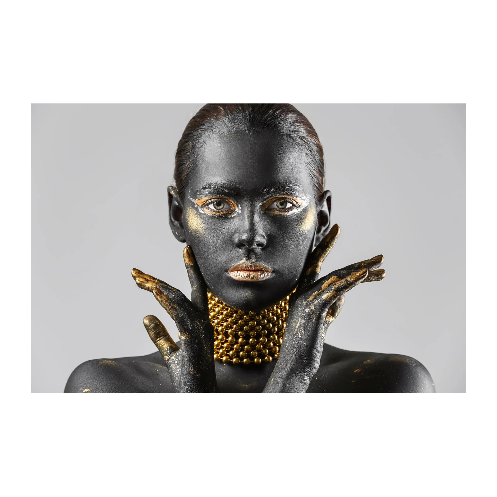 Striking Gold & Black Portrait Wall Art
