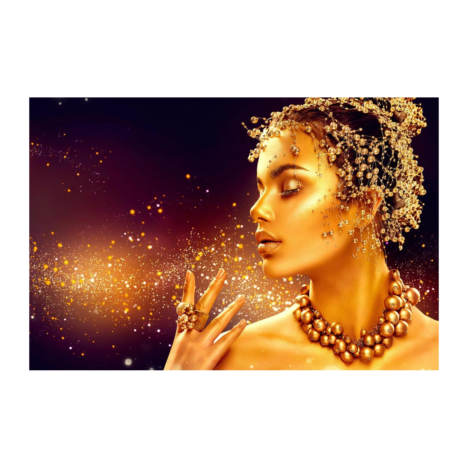 Golden Goddess Glamour Wall Art