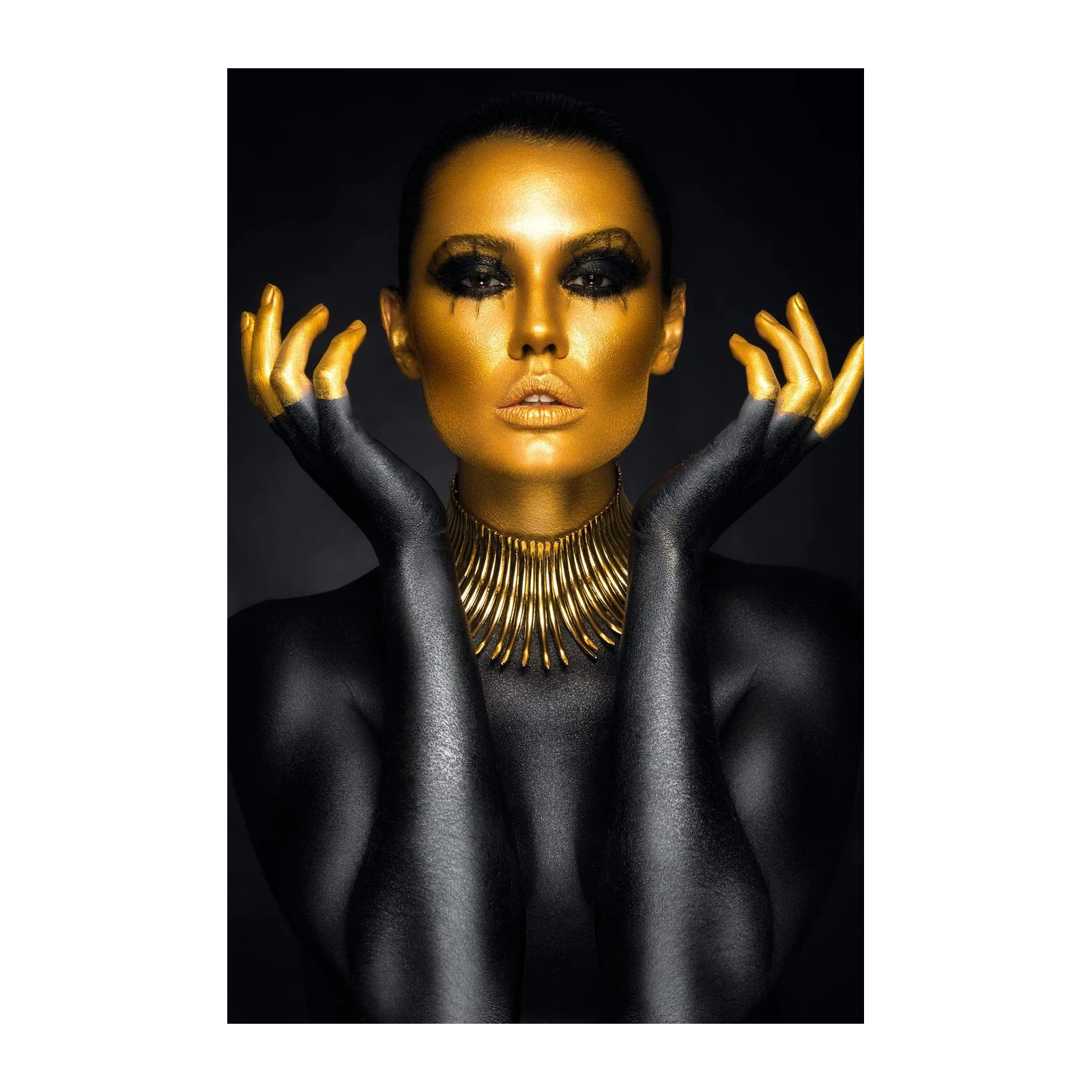Gold & Black Elegance Portrait Wall Art