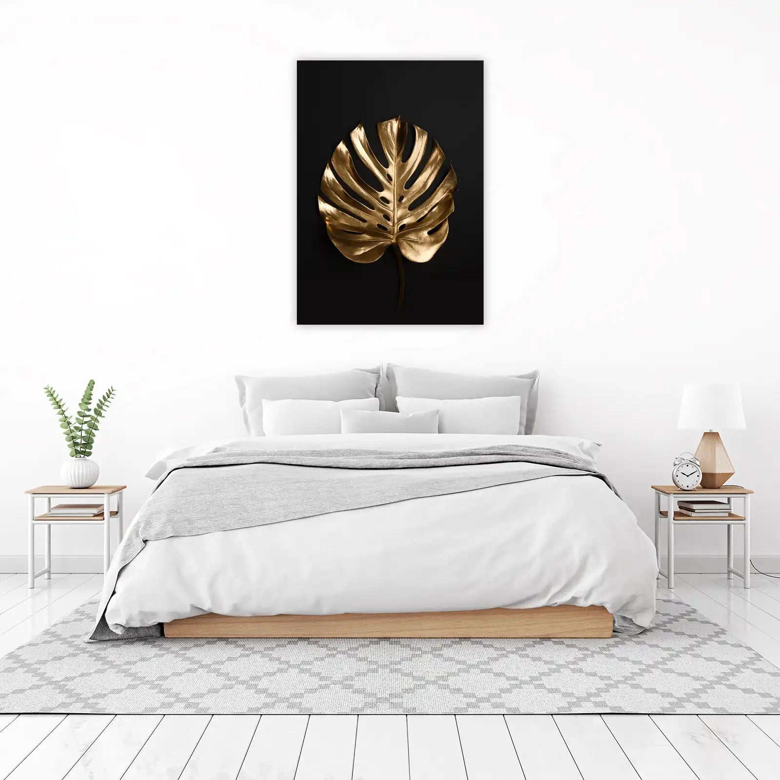 Luxurious Gold Monstera Leaf Wall Art