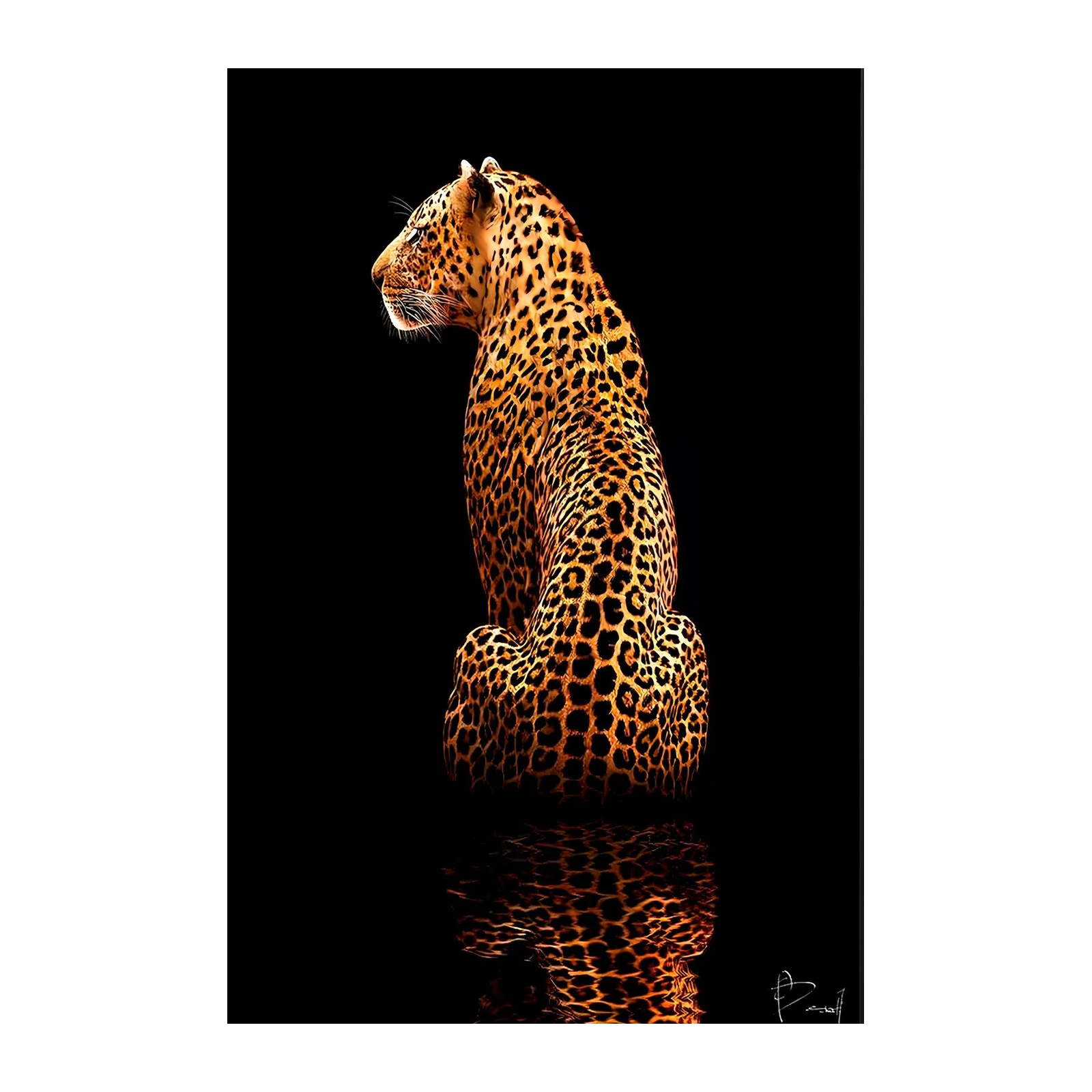 Majestic Leopard Profile Wall Art