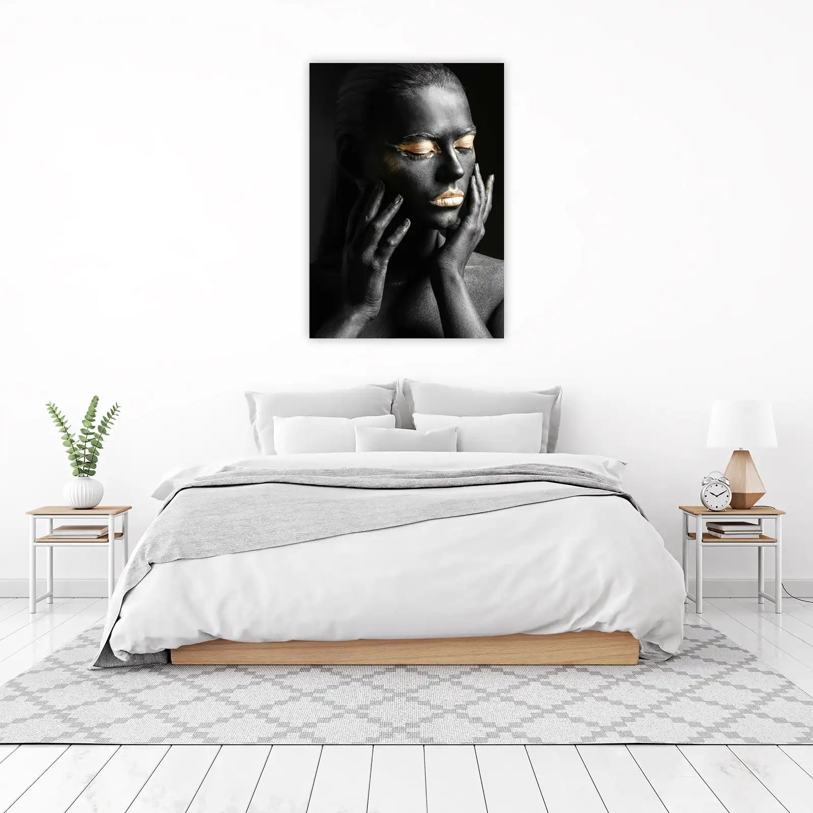 Golden Dreams Black Face Art Wall Art