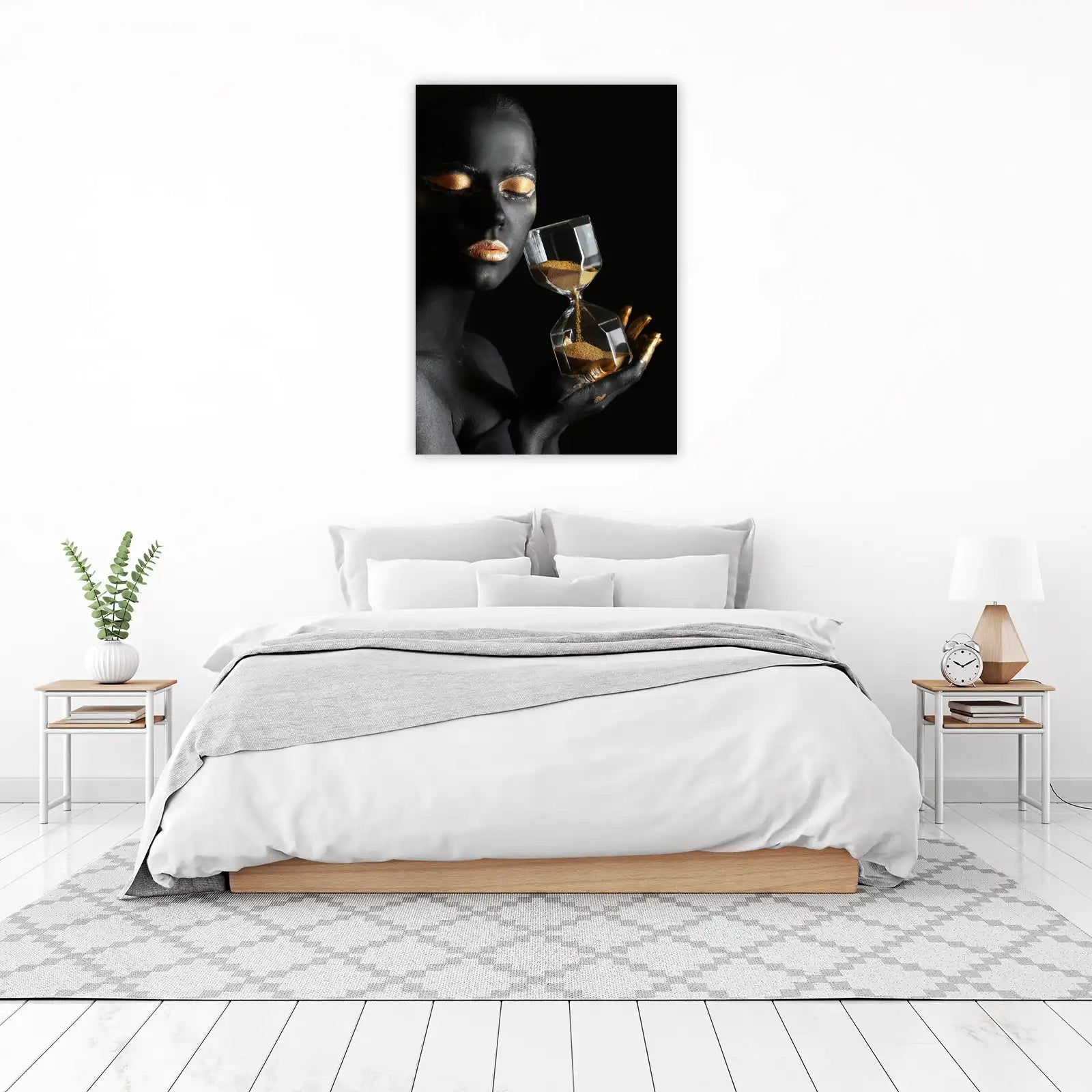 Golden Hour Abstract Woman Hourglass Wall Art