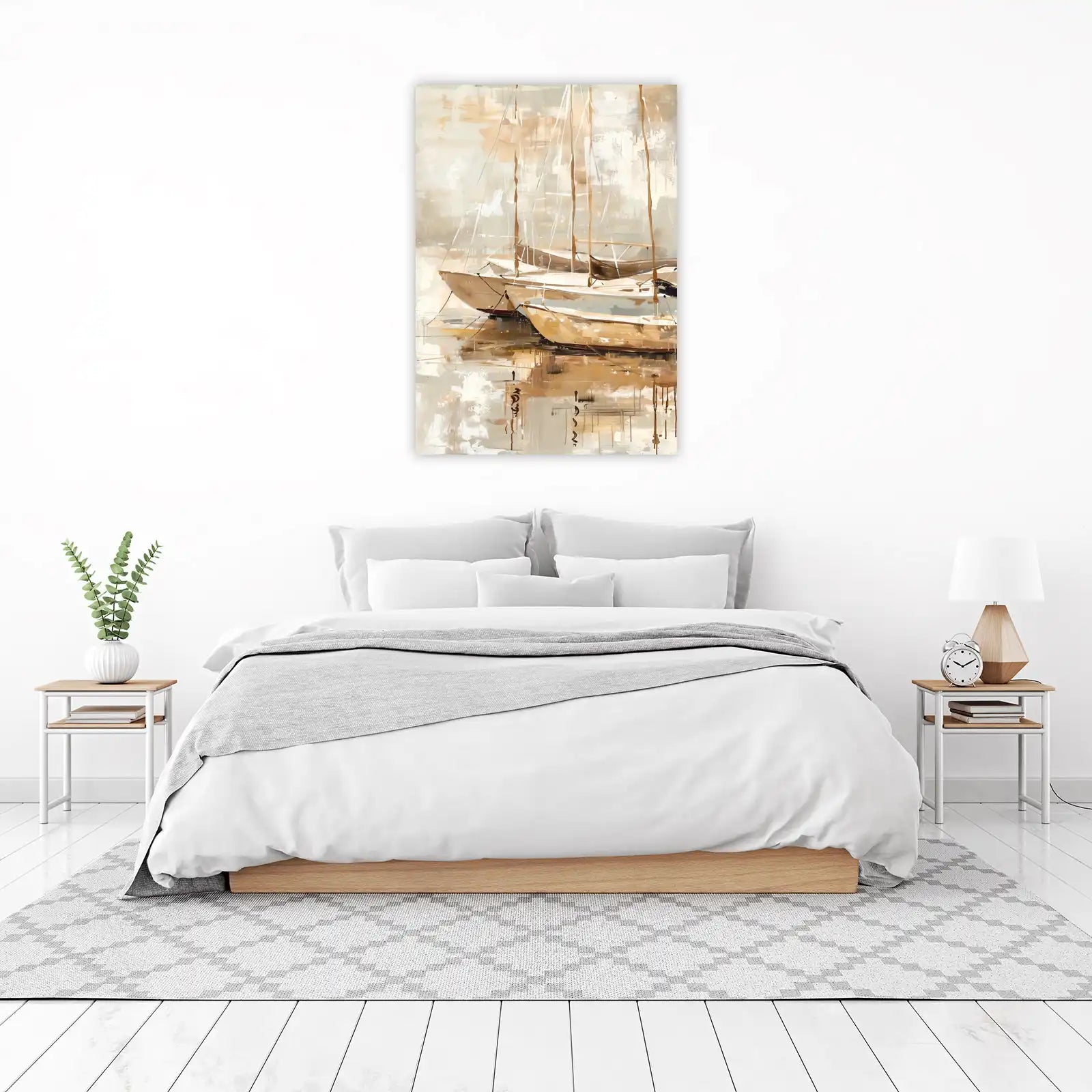 Abstract Sailboat Serenity Wall Art