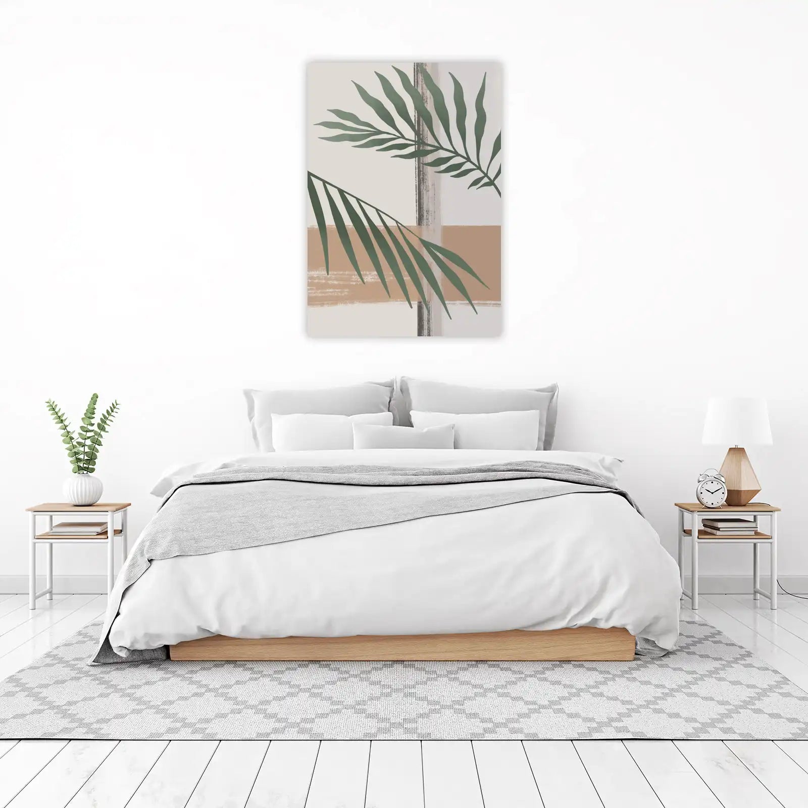 Boho Palm Leaf Abstract Wall Art