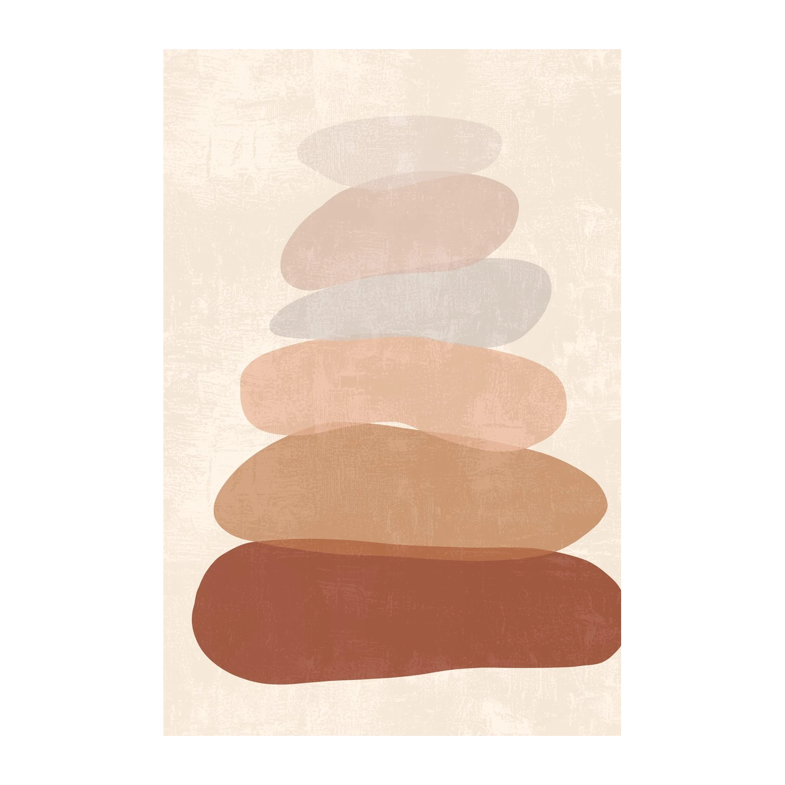 Zen Balance Abstract Pebble Wall Art