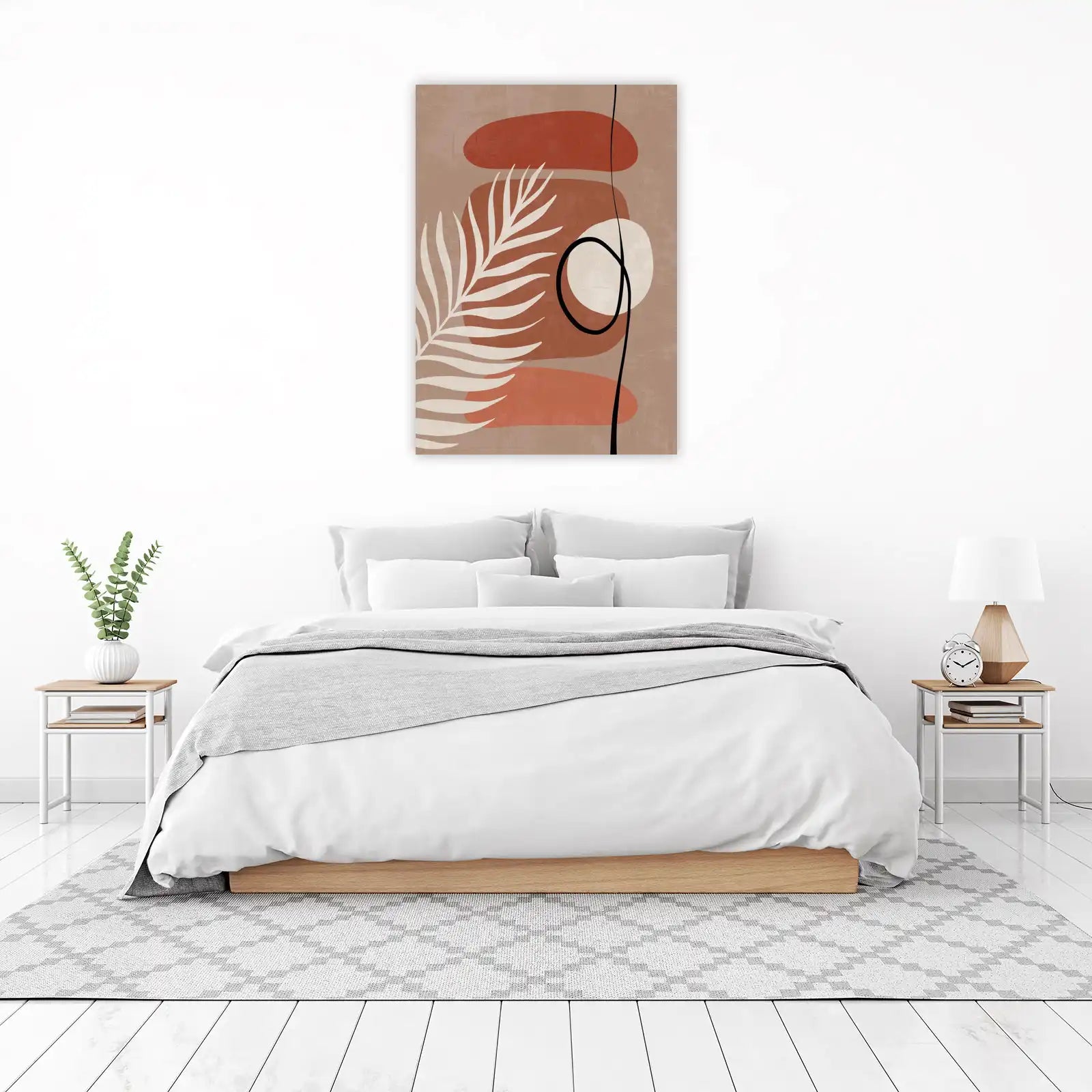 Boho Abstract Leaf & Shapes Wall Art