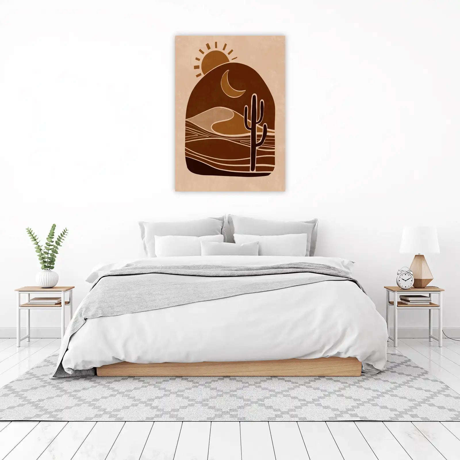 Desert Dunes Cactus Boho Wall Art Wall Art