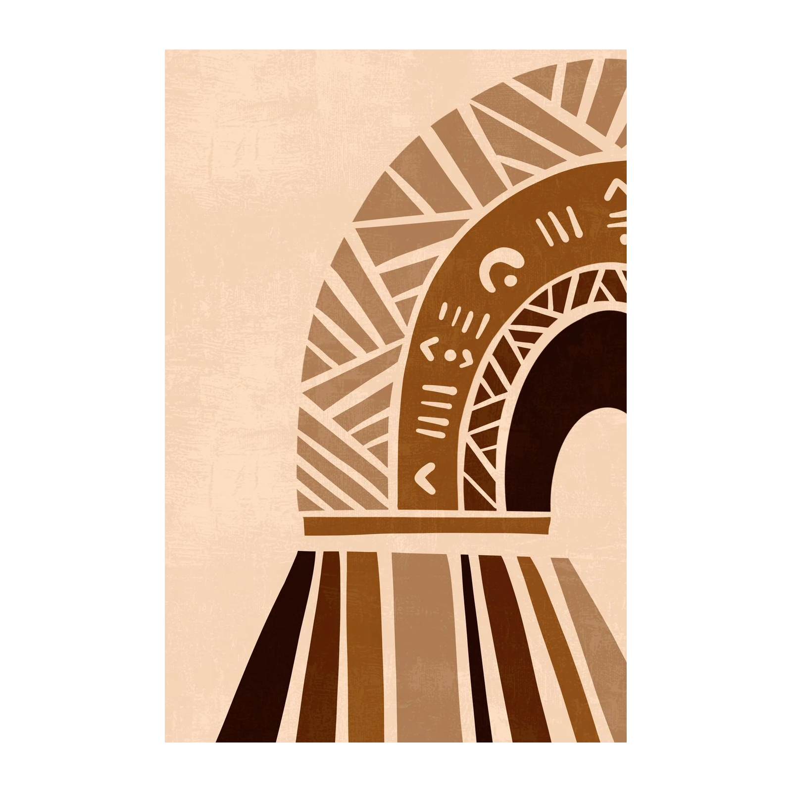 Boho Rainbow Abstract Wall Art