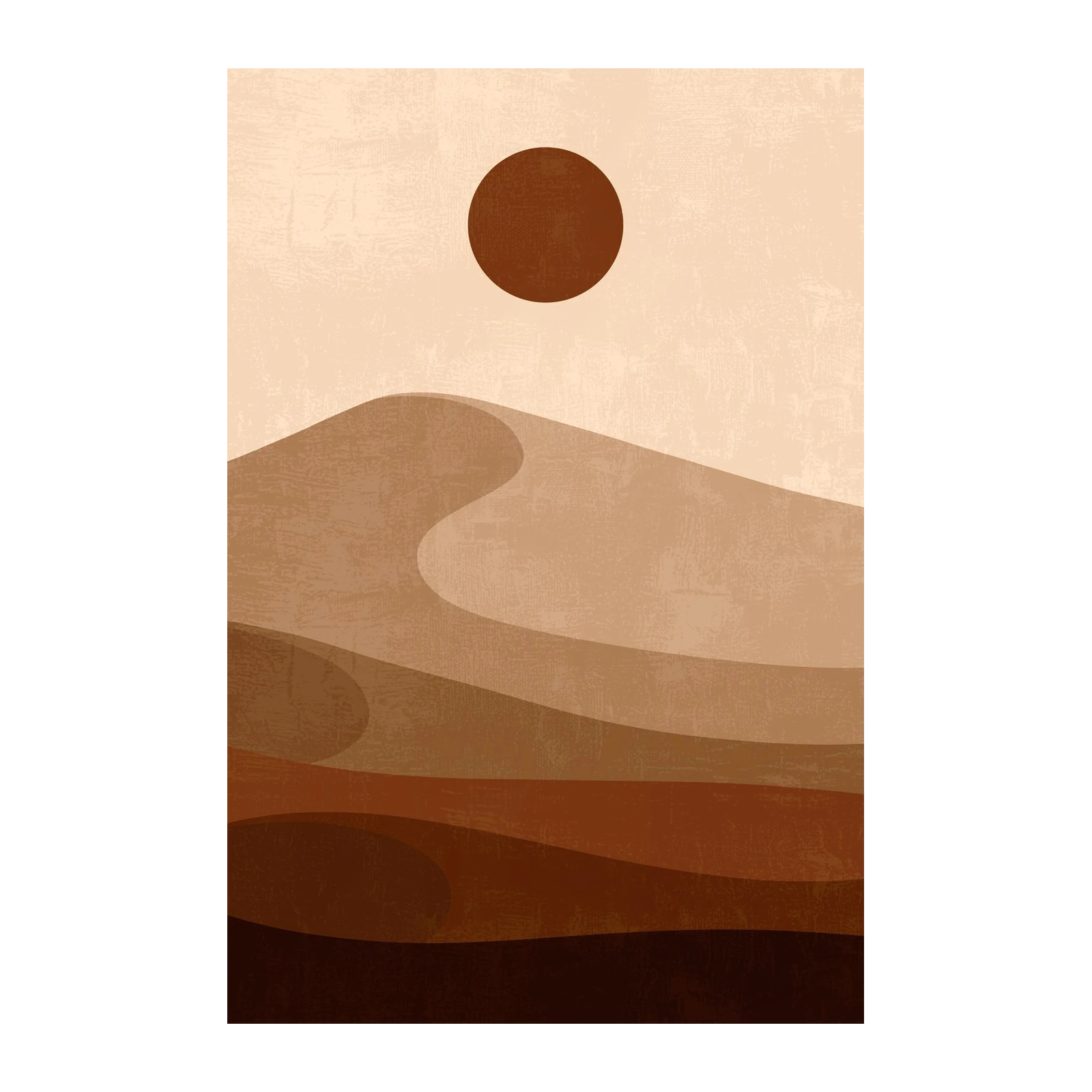 Abstract Desert Sun Dune Wall Art