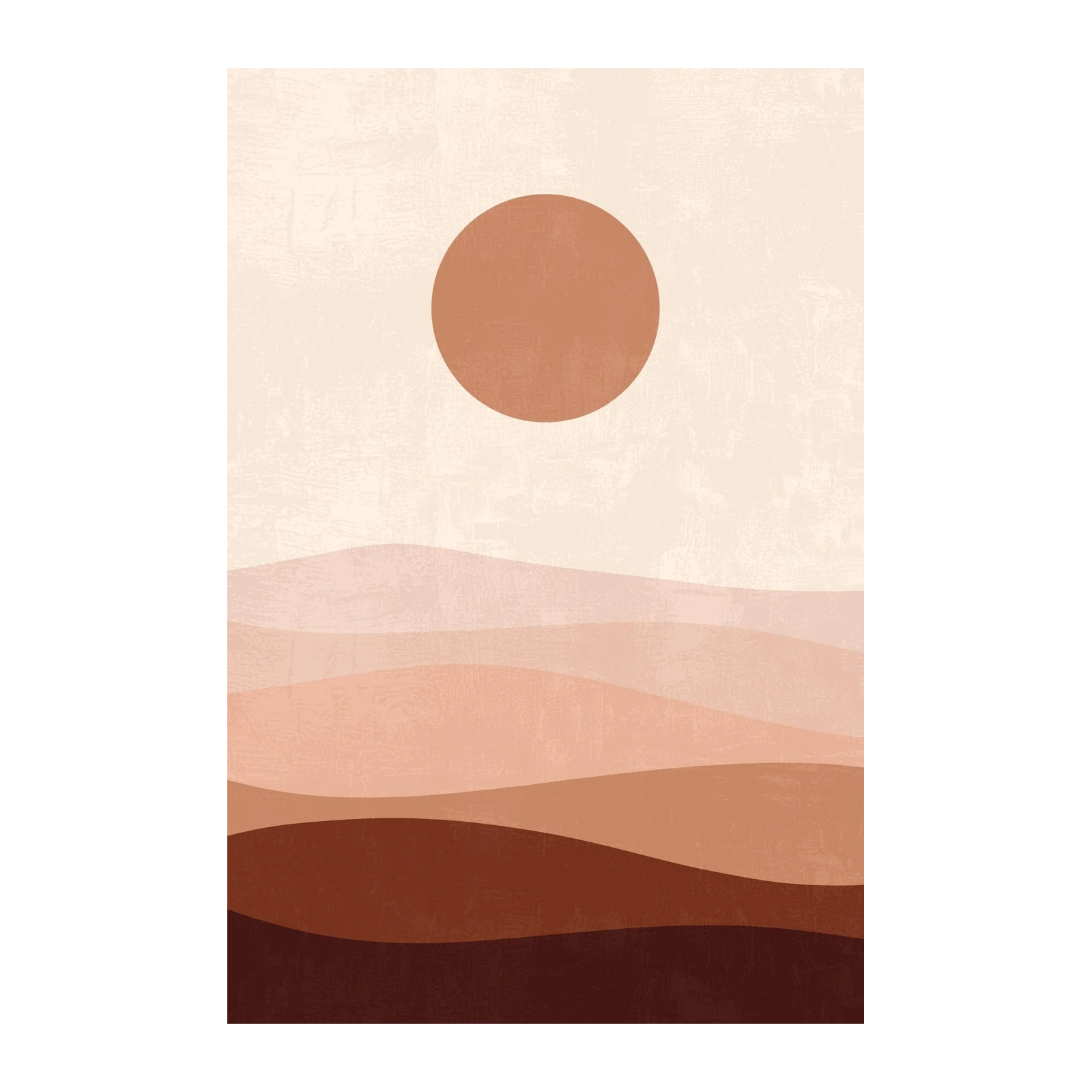 Desert Sun Abstract Landscape Wall Art