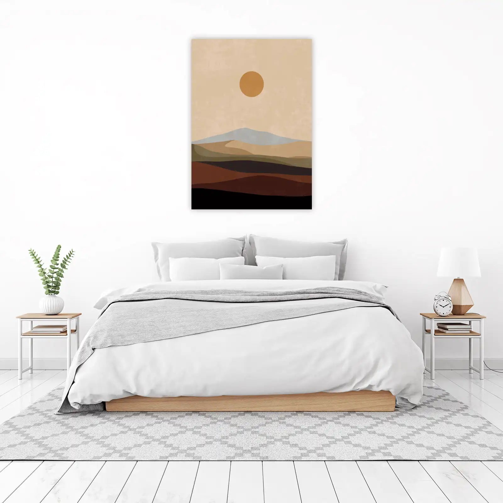 Abstract Desert Sun Landscape Wall Art