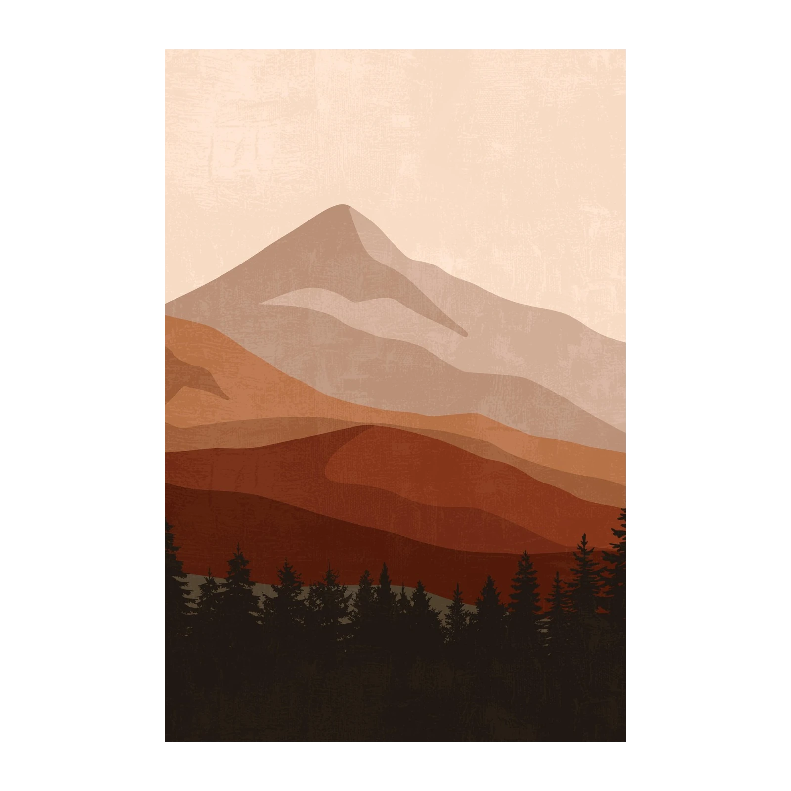 Abstract Mountain Landscape Wall Art