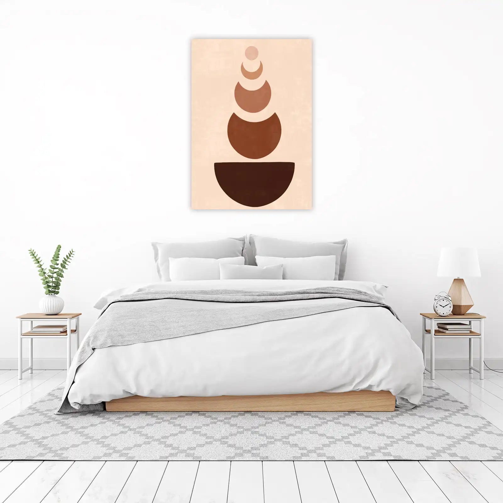 Abstract Mid-Century Modern Crescent Wall Art