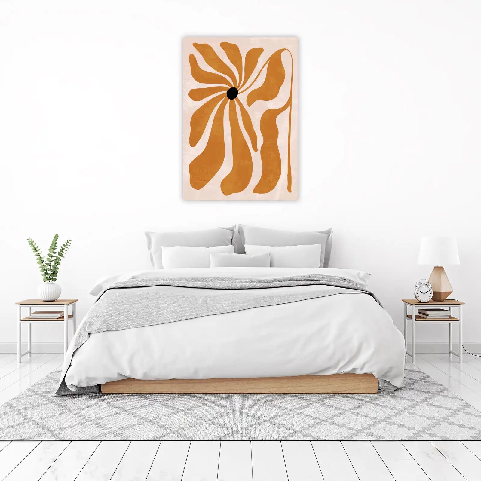Boho Abstract Flower Wall Art | Modern Wall Art