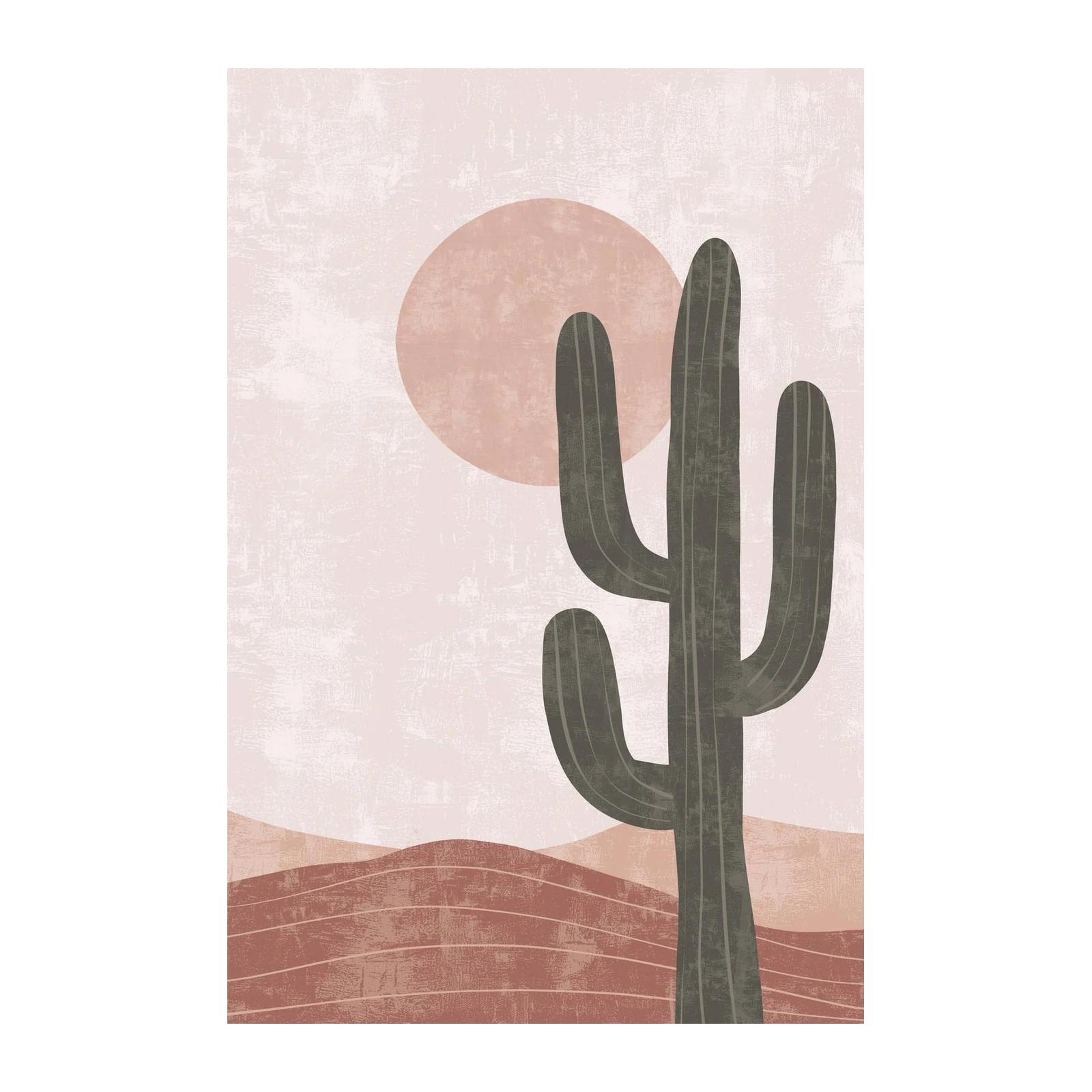 Desert Vibes Cactus & Sun Wall Art