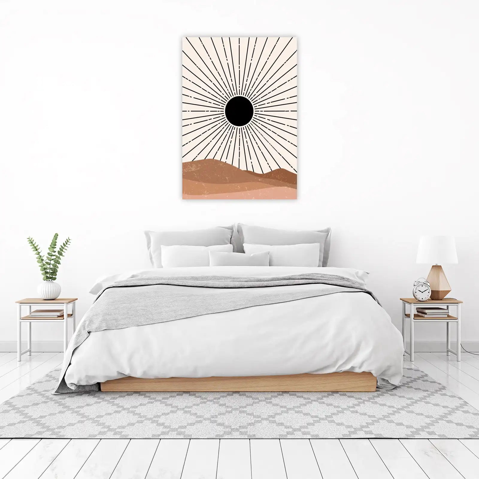 Boho Sun Desert Landscape Wall Art