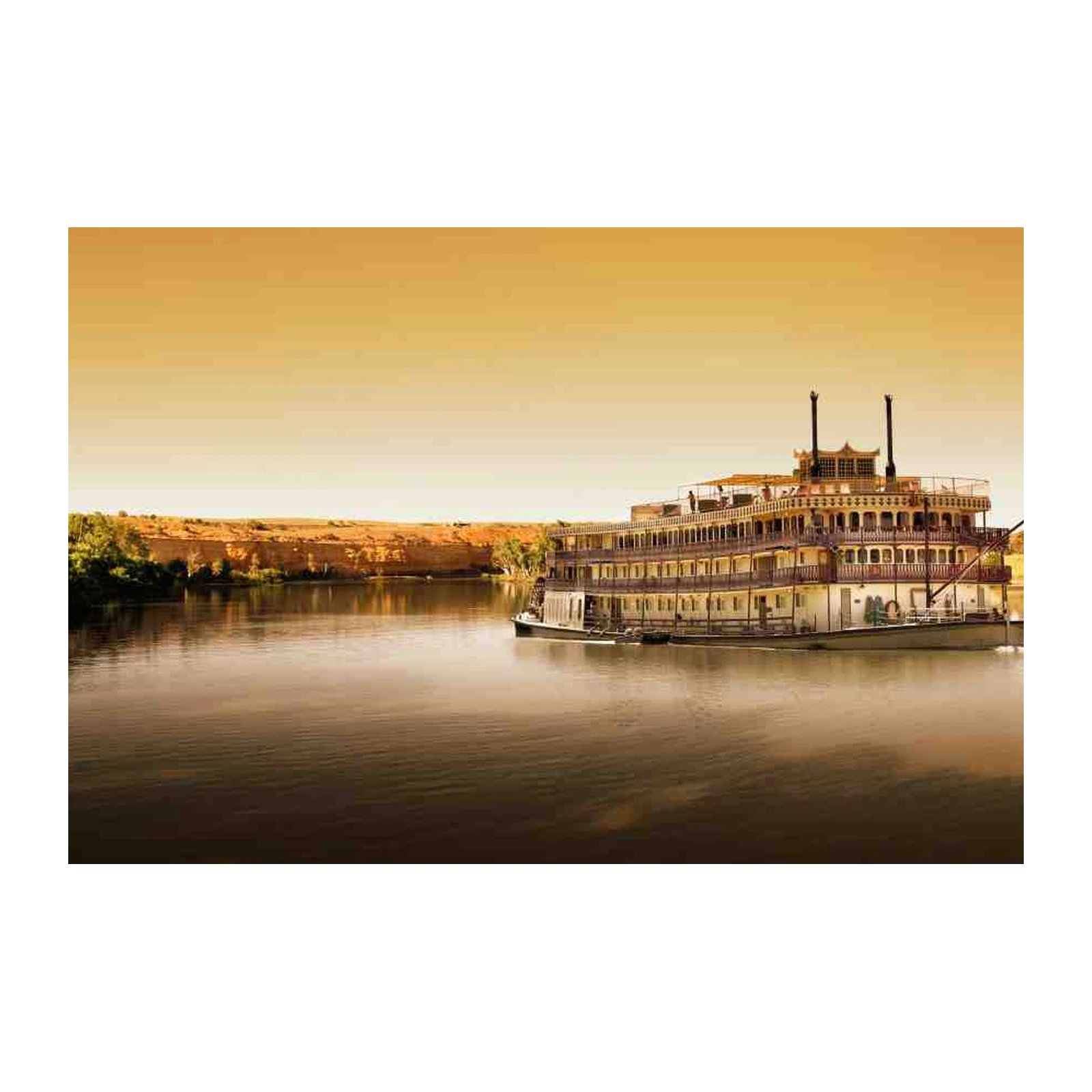 Vintage Riverboat Serenity Wall Art