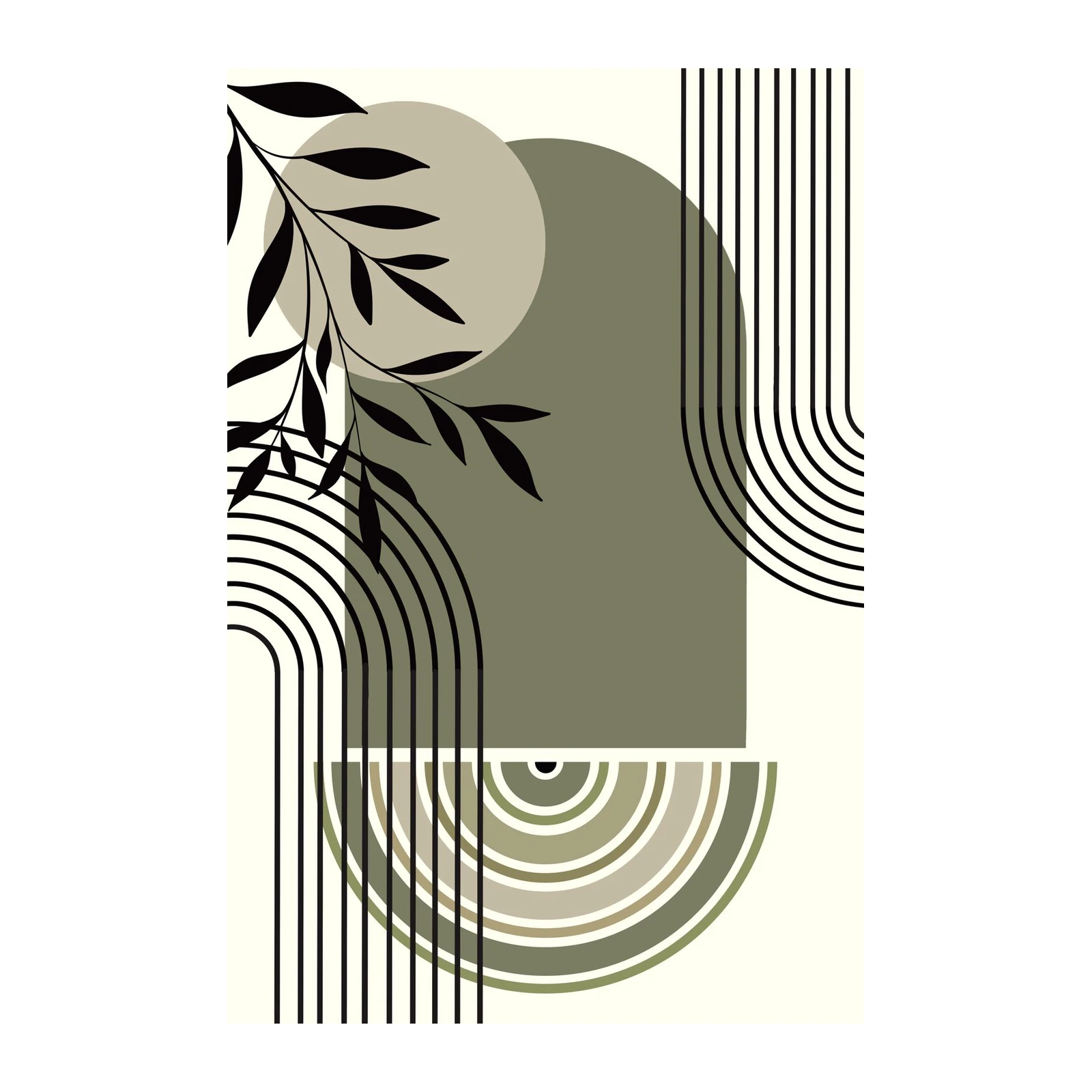 Modern Botanical Arch Wall Art