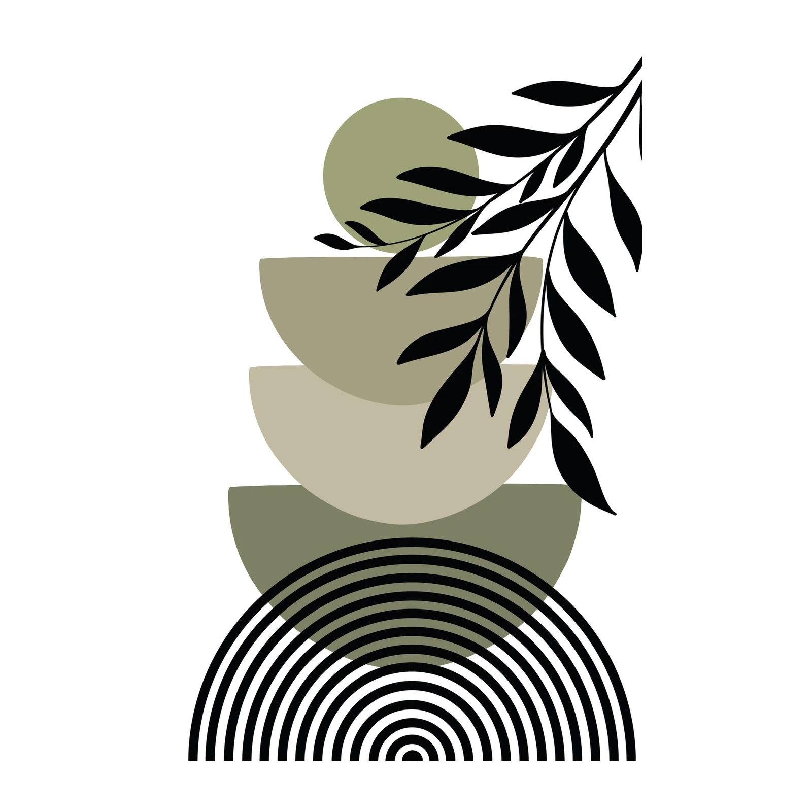 Modern Boho Botanical Balance Wall Art