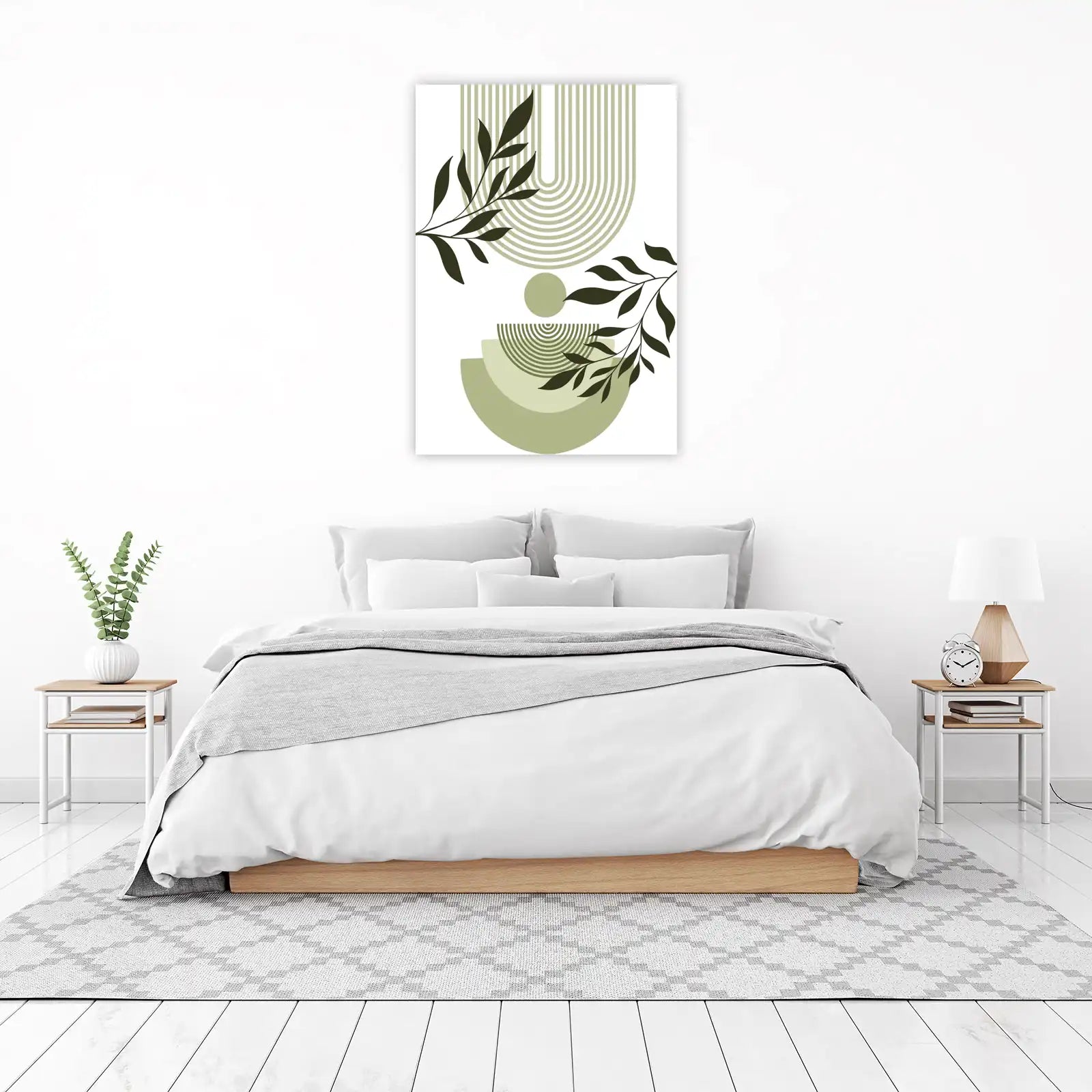 Boho Mid-Century Leaf Arch Wall Art