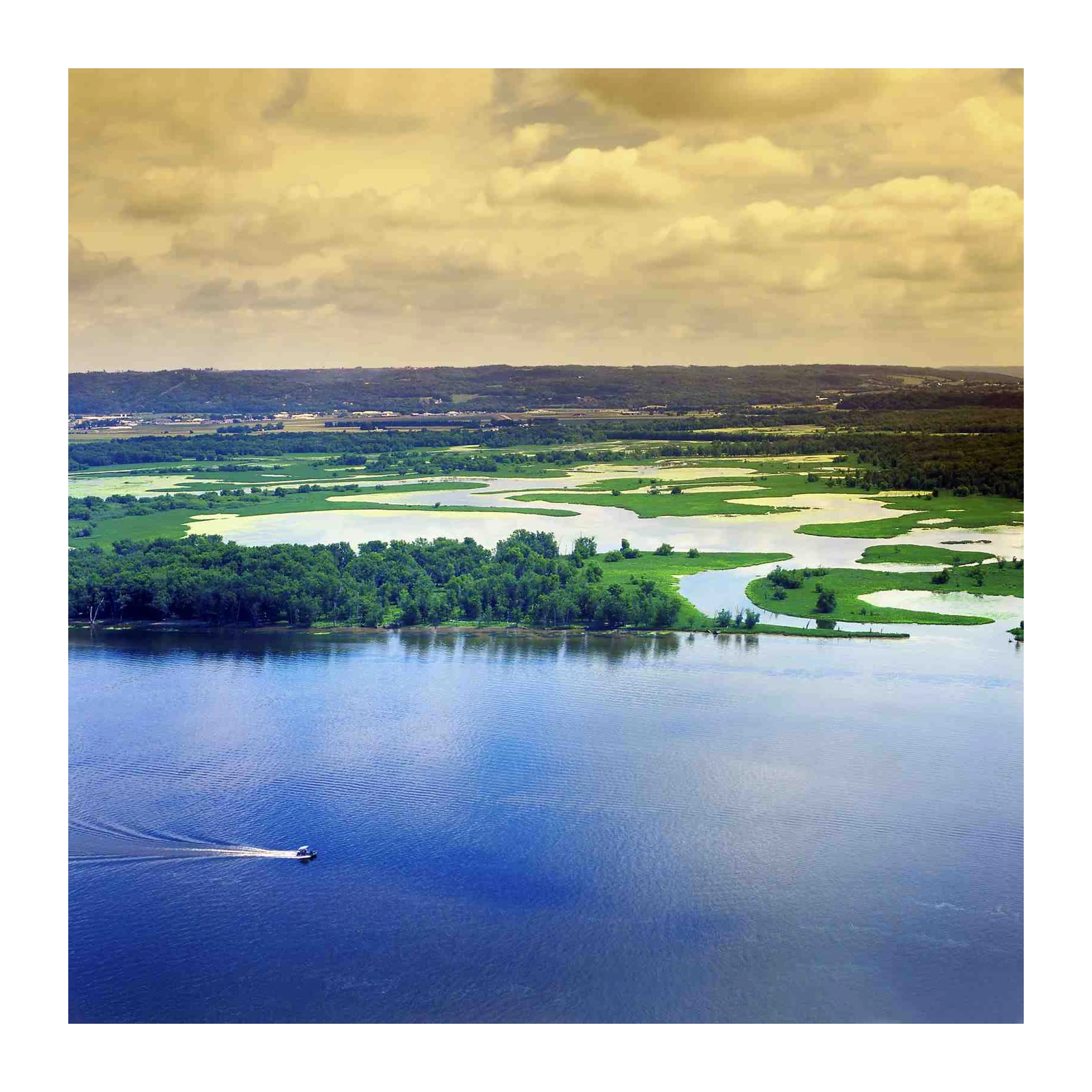 Serene River Landscape Wall Art