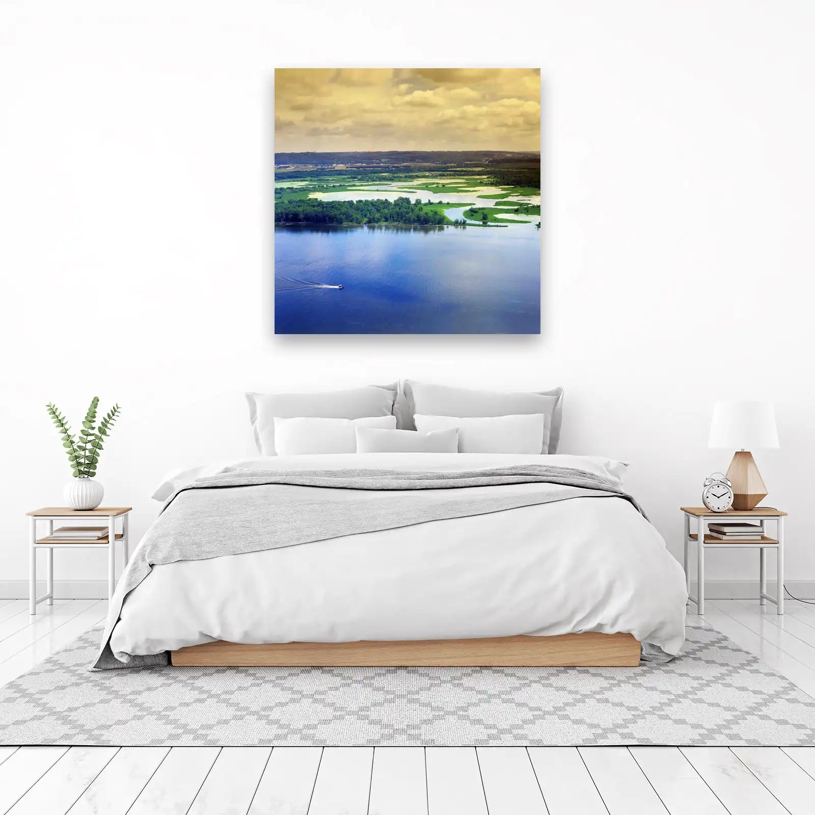 Serene River Landscape Wall Art
